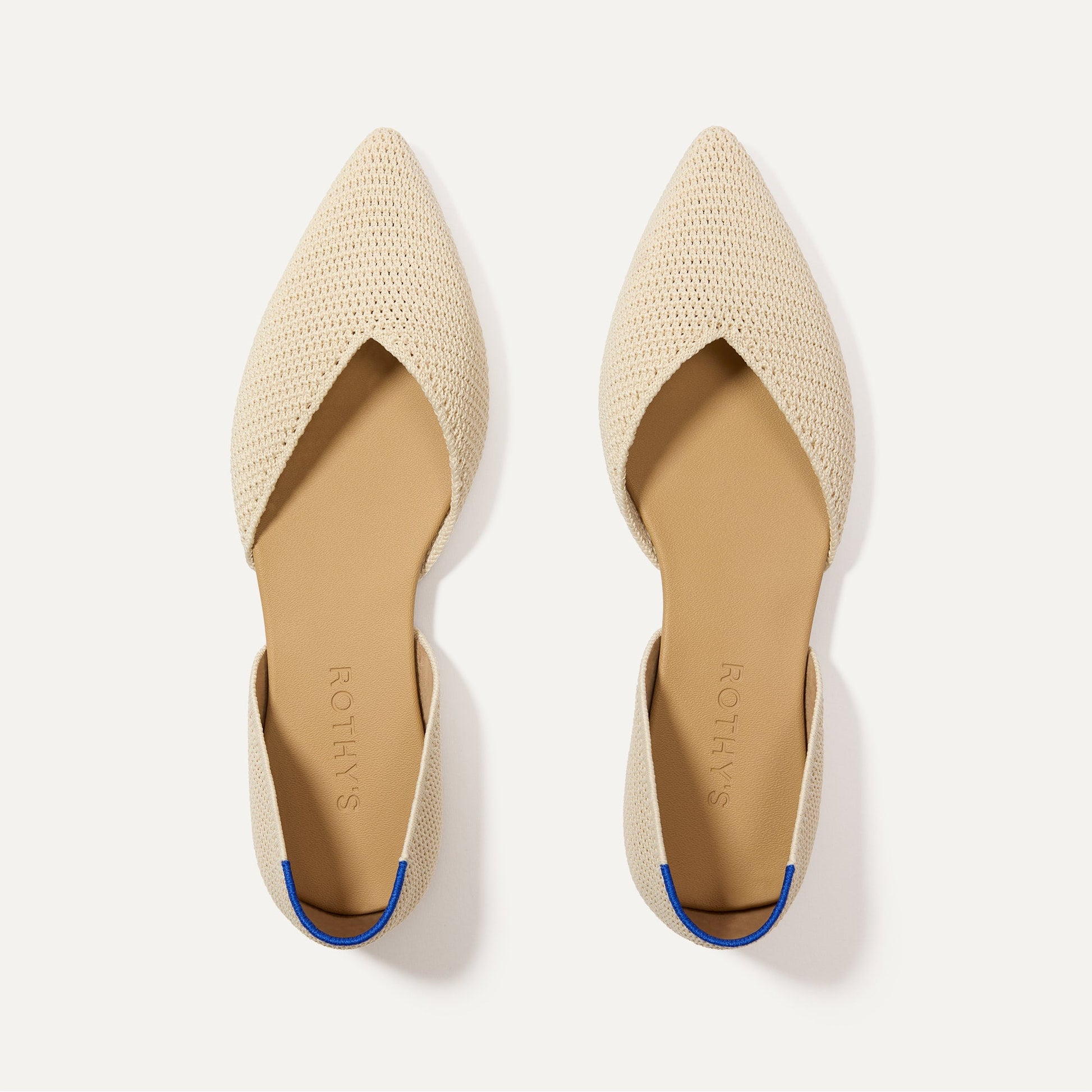 Rothys The D'Orsay Point in Conch Raffia-Knit
