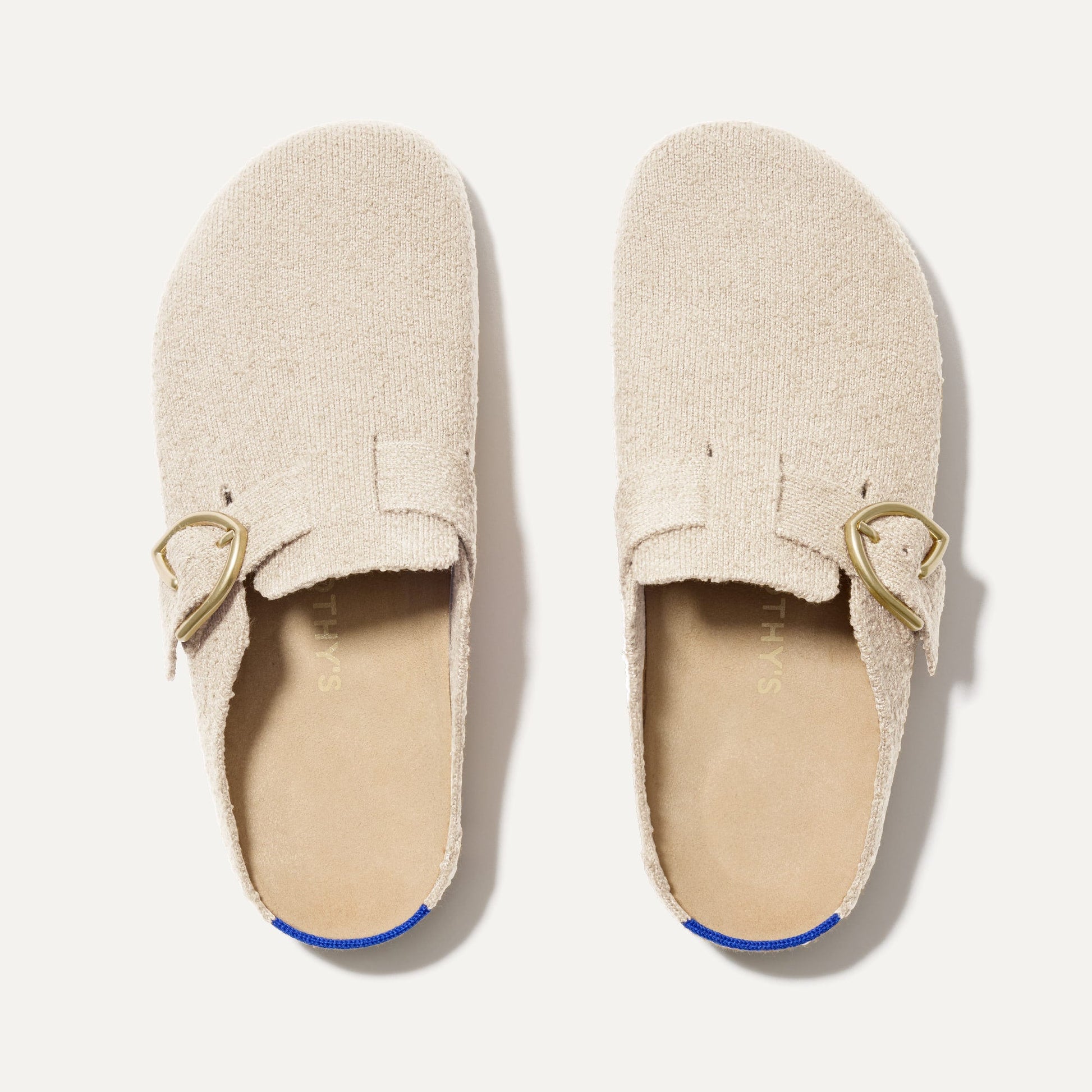 Rothys The Buckle Clog in Honeybun Bouclé