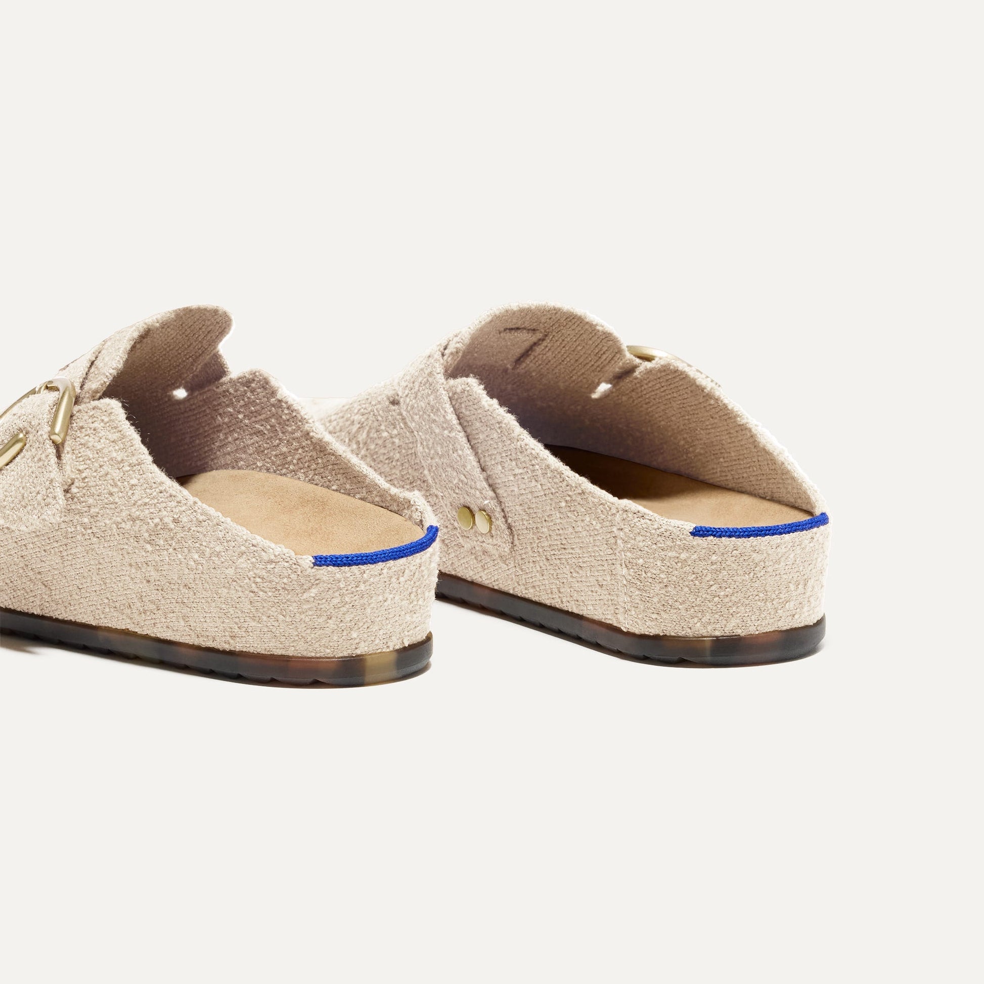 Rothys The Buckle Clog in Honeybun Bouclé
