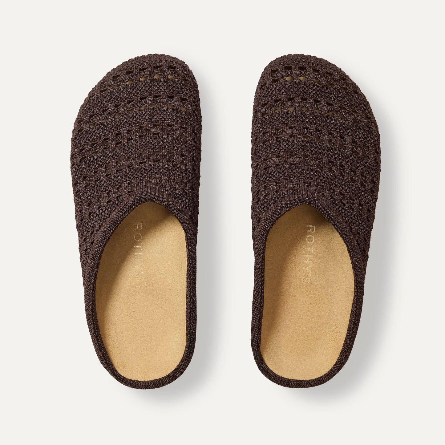 Rothys The Casual Clog in Chocolate Crochet