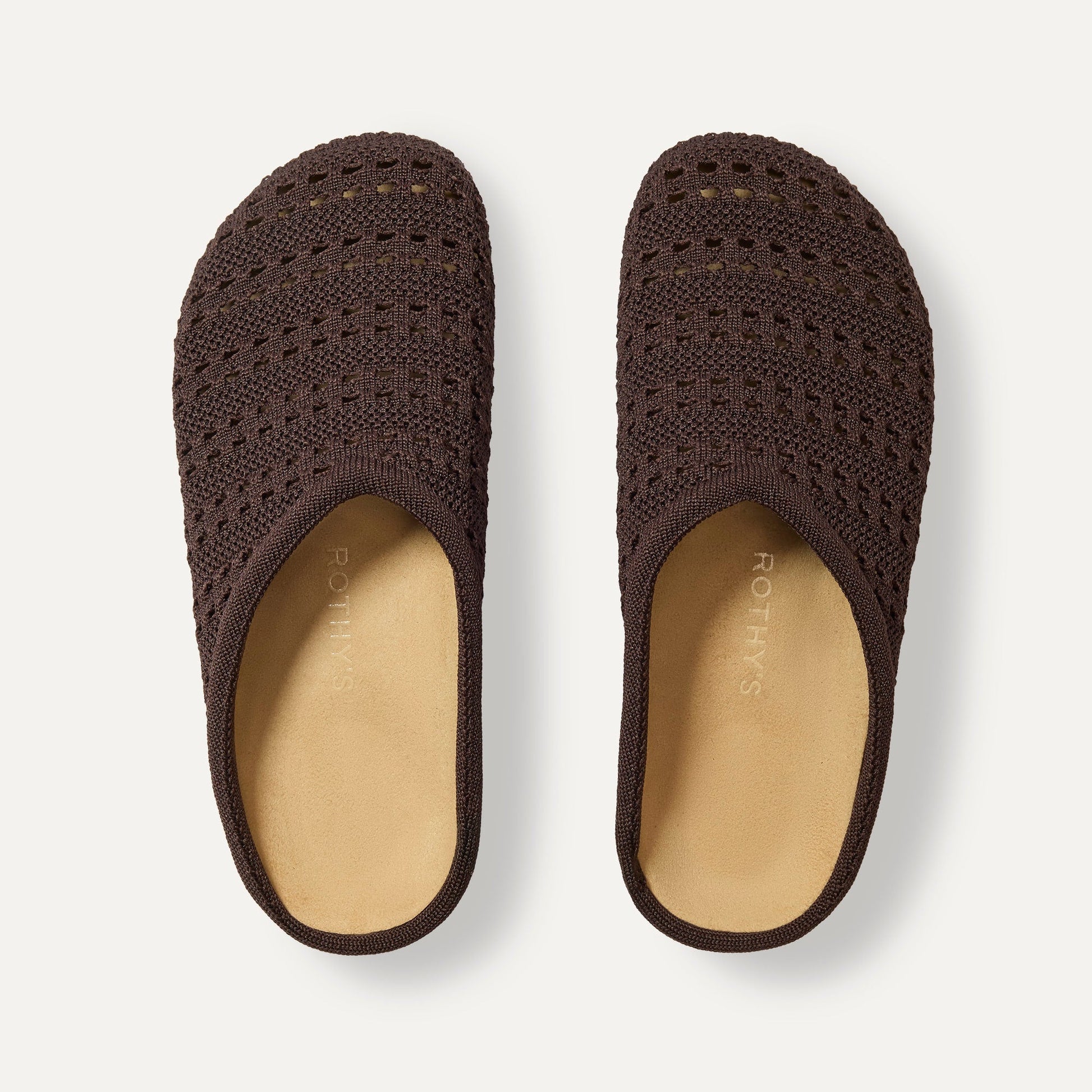 Rothys The Casual Clog in Chocolate Crochet