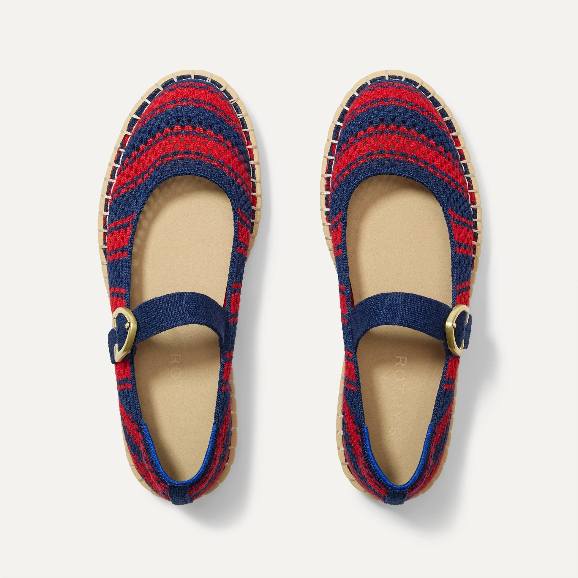 Rothys The Espadrille Mary Jane in Cherry Tide