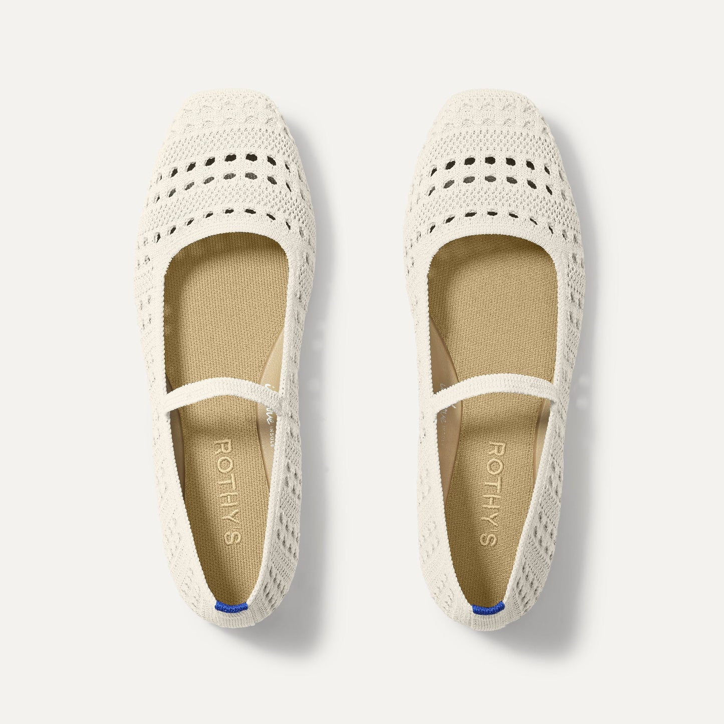 Rothys The Max Square Mary Jane in Sandy Crochet