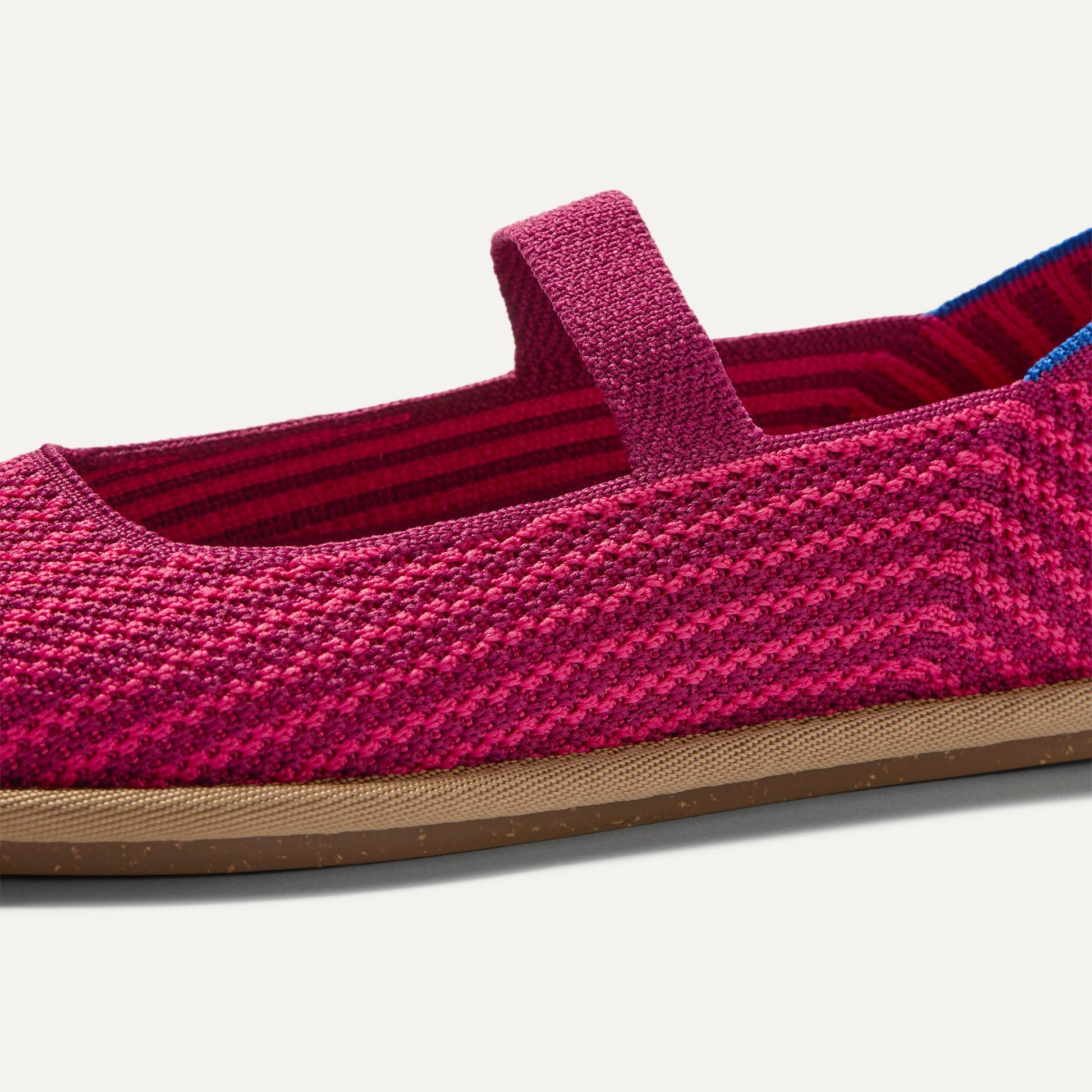 Rothys Women's Cruiser Mary Jane in Raspberry Stripe