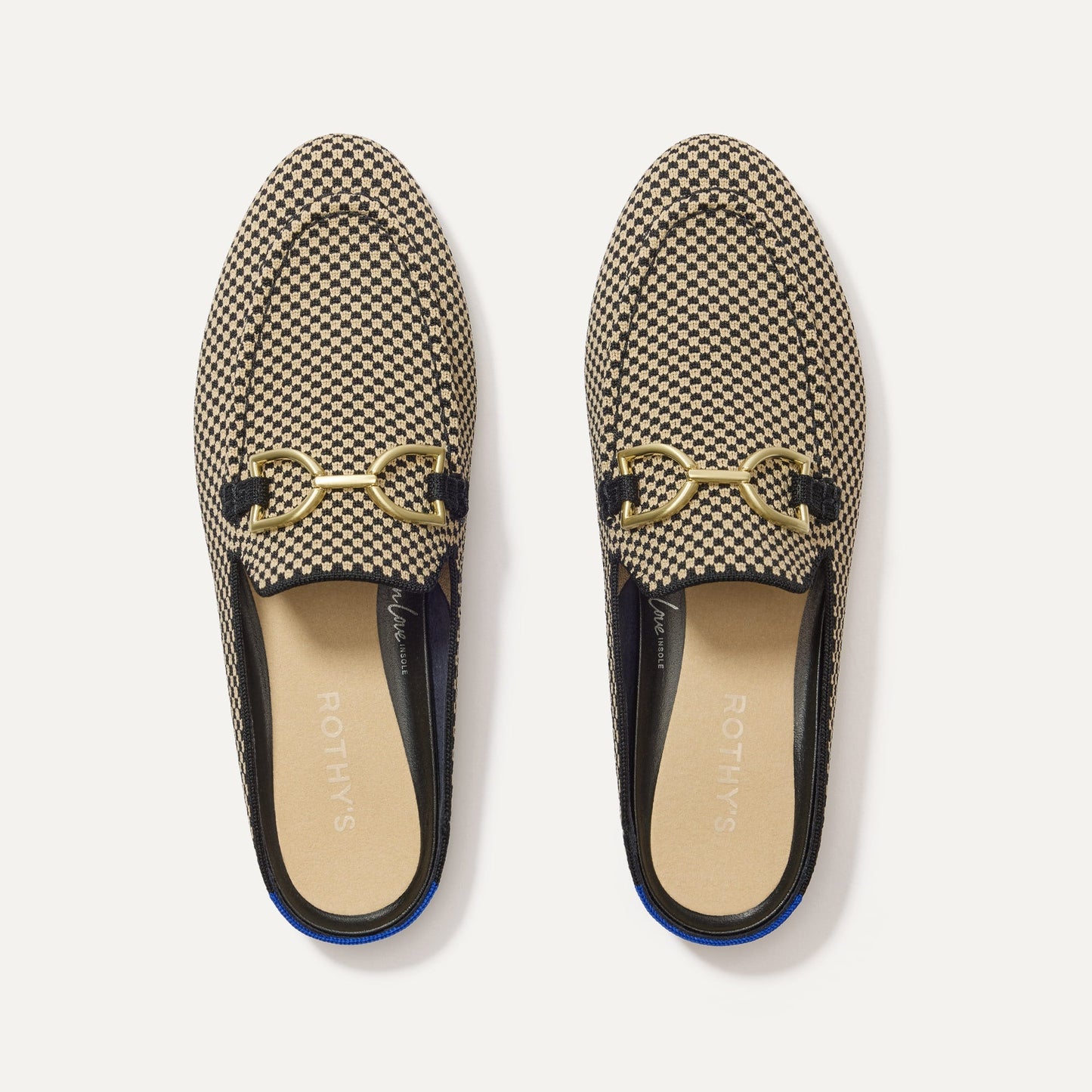 Rothys The Double Bit Loafer Mule in Classic Micro Check