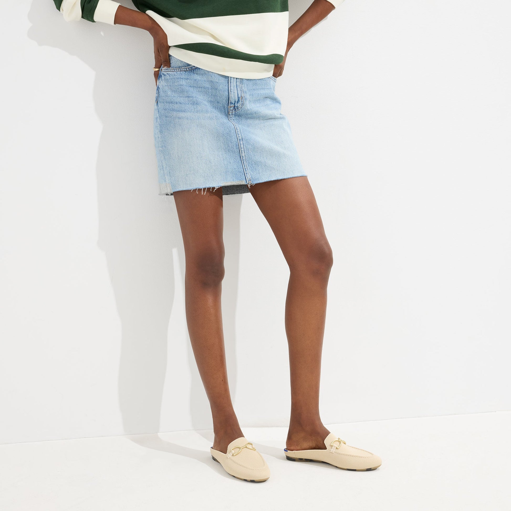 Rothys The Double Bit Loafer Mule in Sandstone