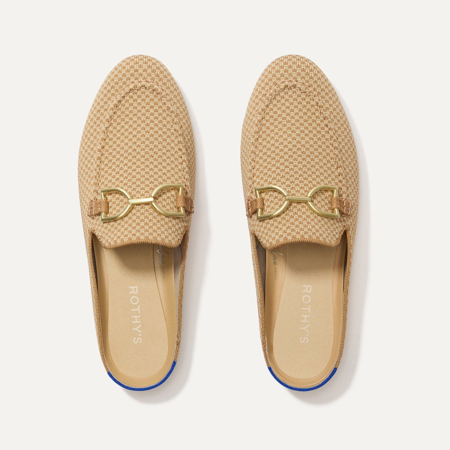Rothys The Double Bit Loafer Mule in Waffle Micro Check