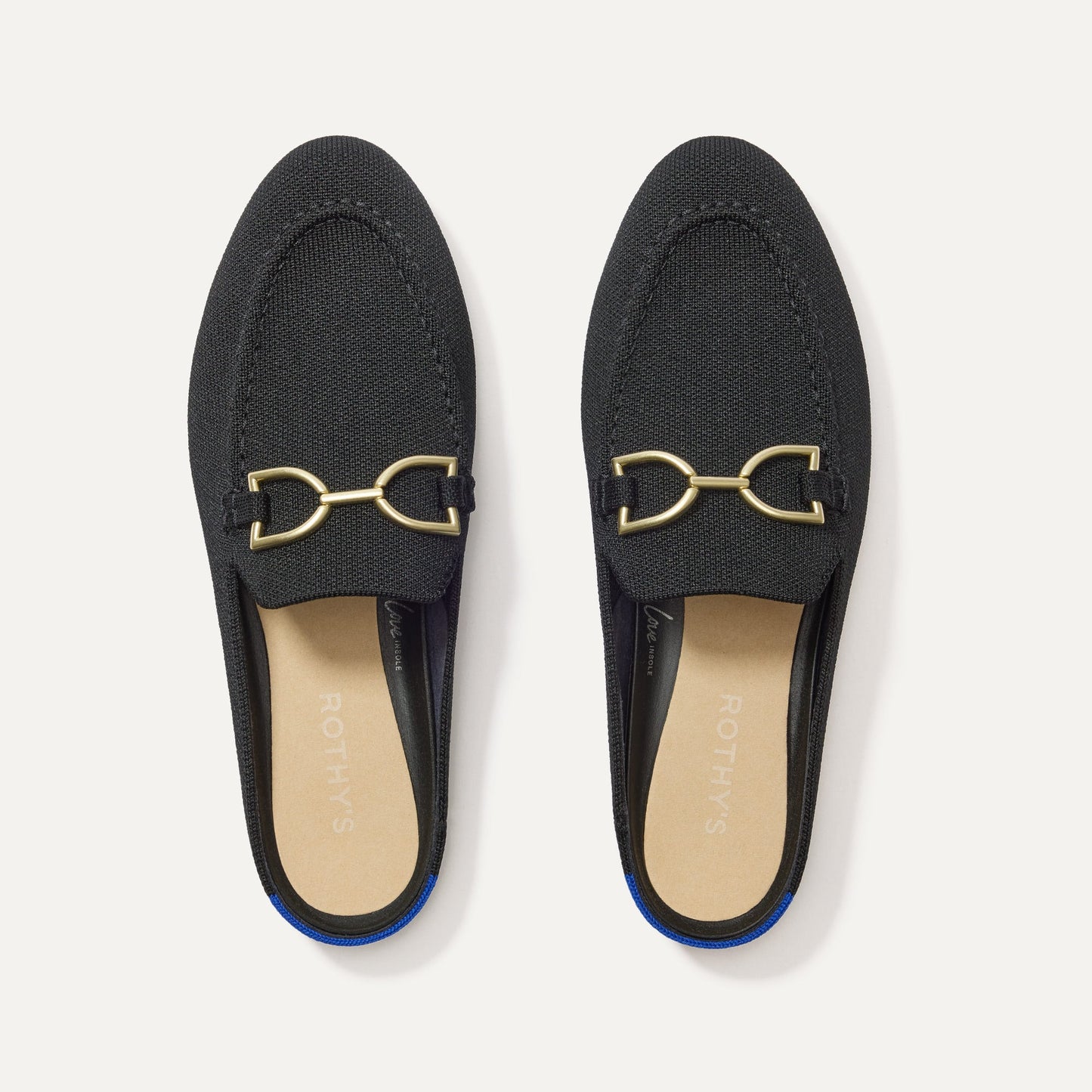 Rothys The Double Bit Loafer Mule in Black