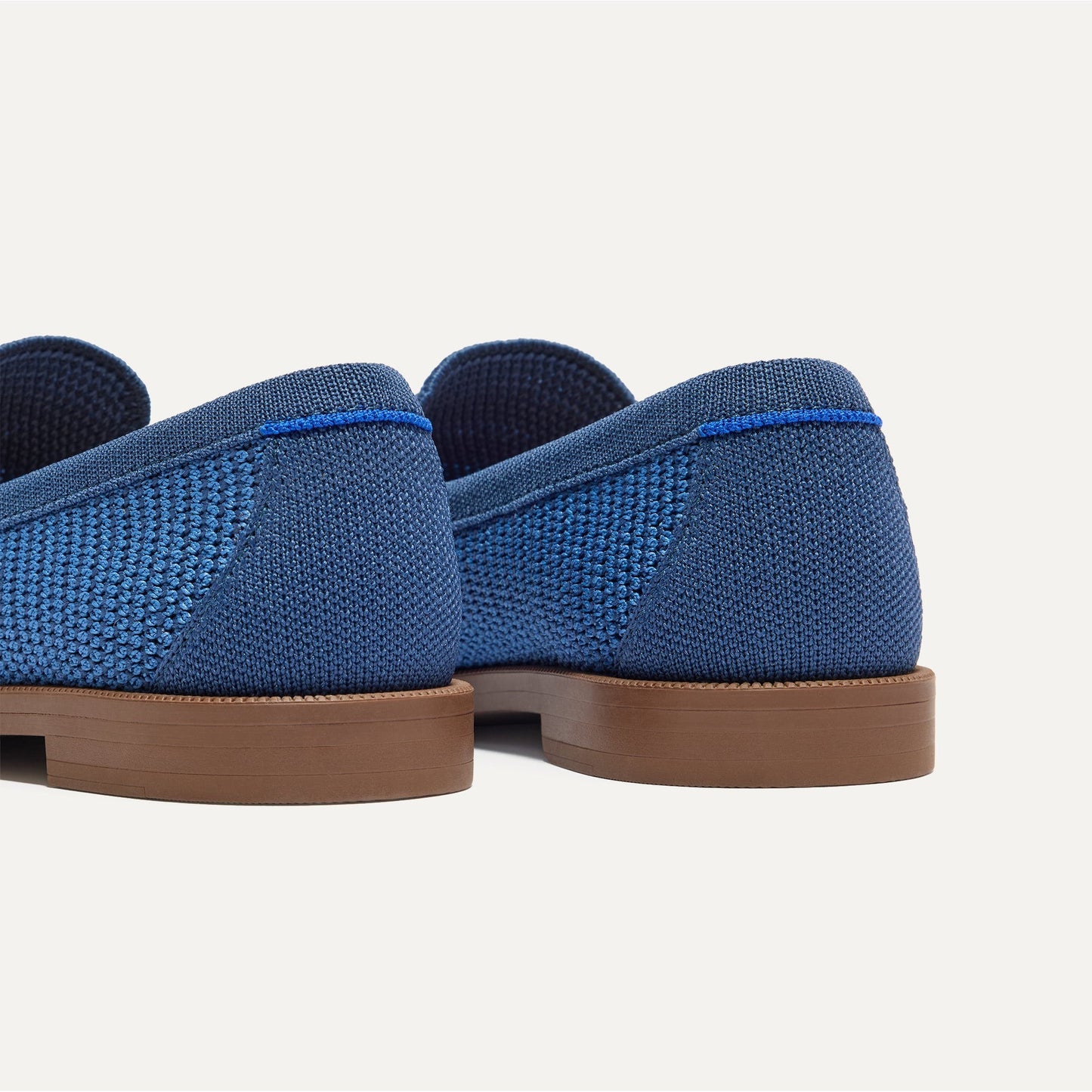 Rothys The Penny Loafer in Blue Raffia-Knit for Women