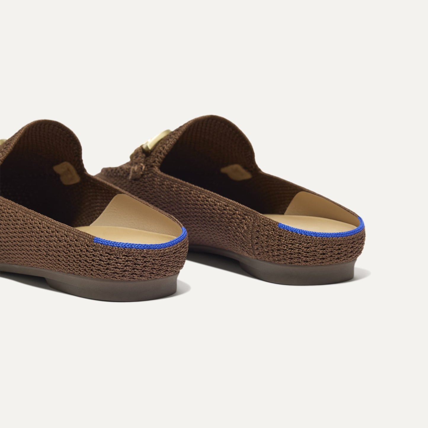 Rothys The Double Bit Loafer Mule in Cinnamon Raffia-Knit