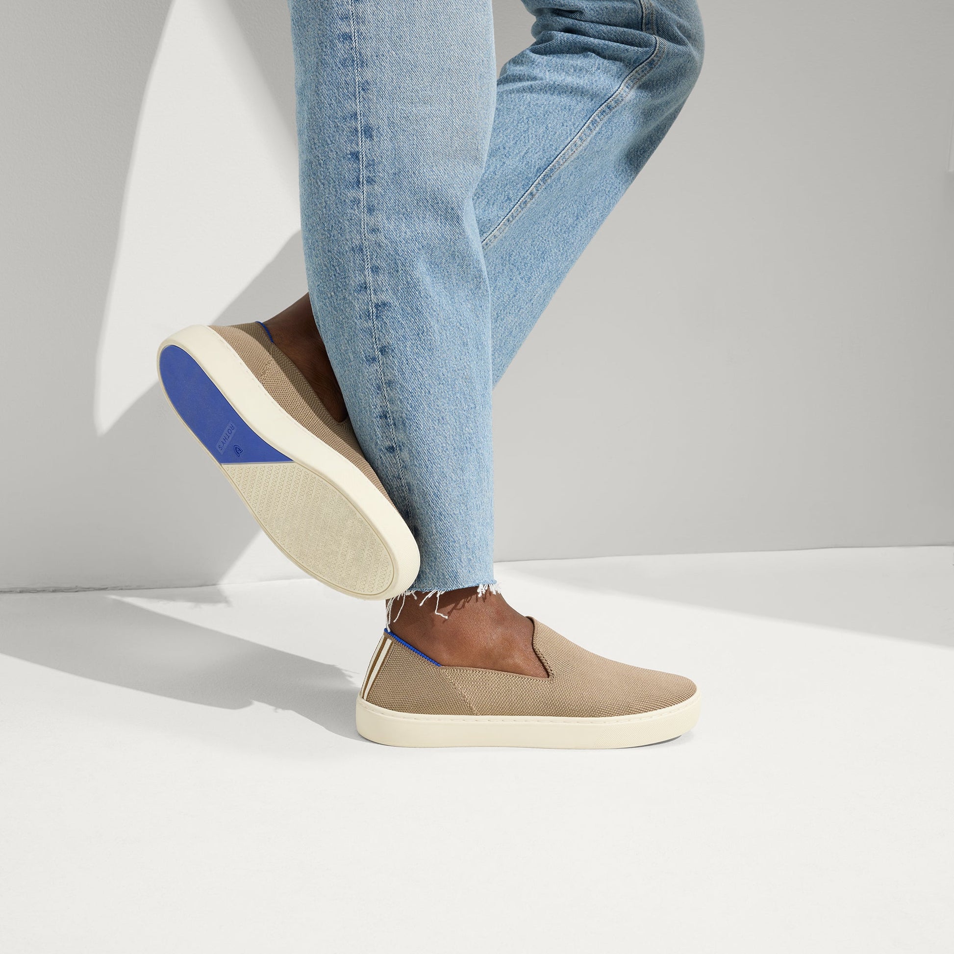 Rothys The Original Slip On Sneaker in Latte