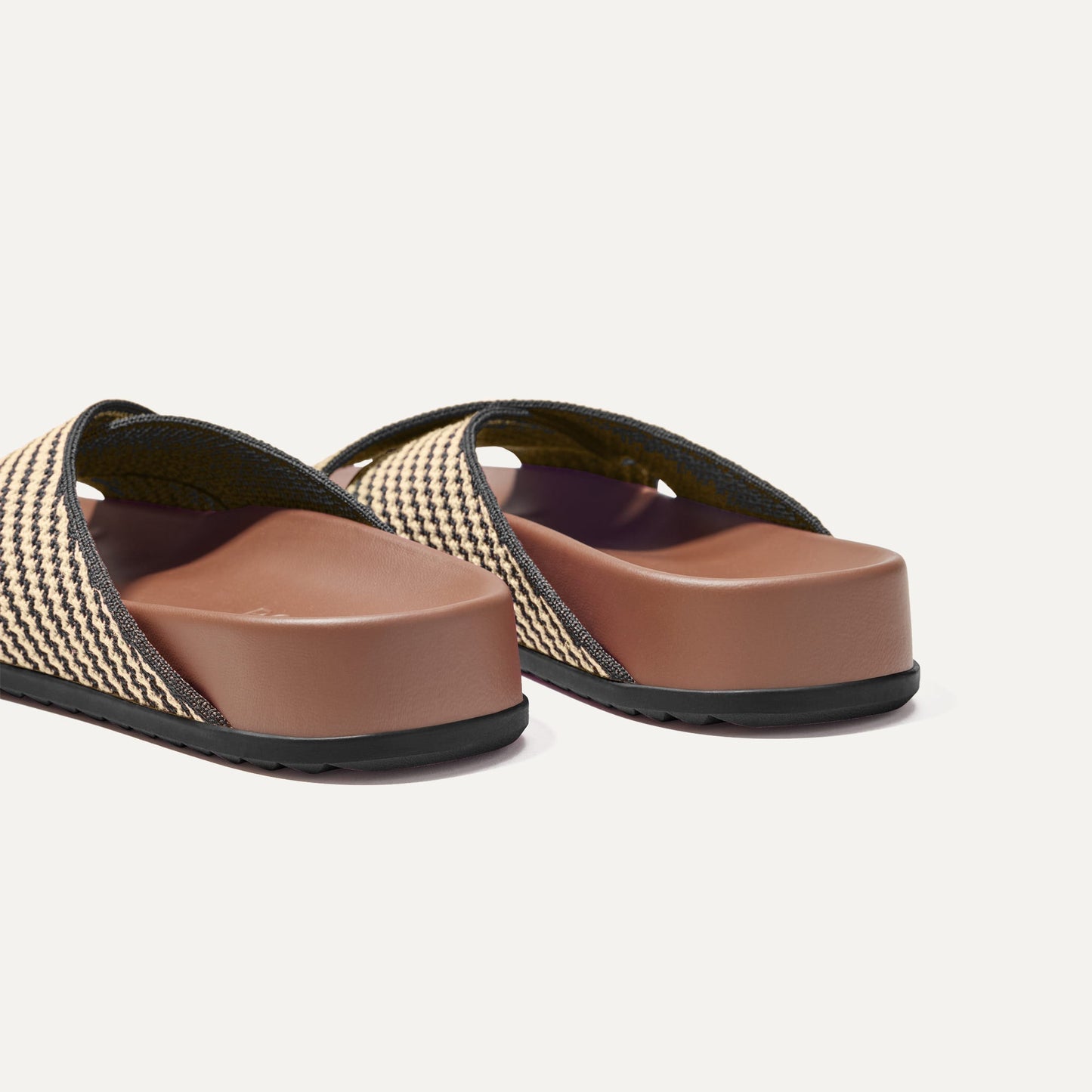 Rothys The Weekend Slide in Toffee Stripe