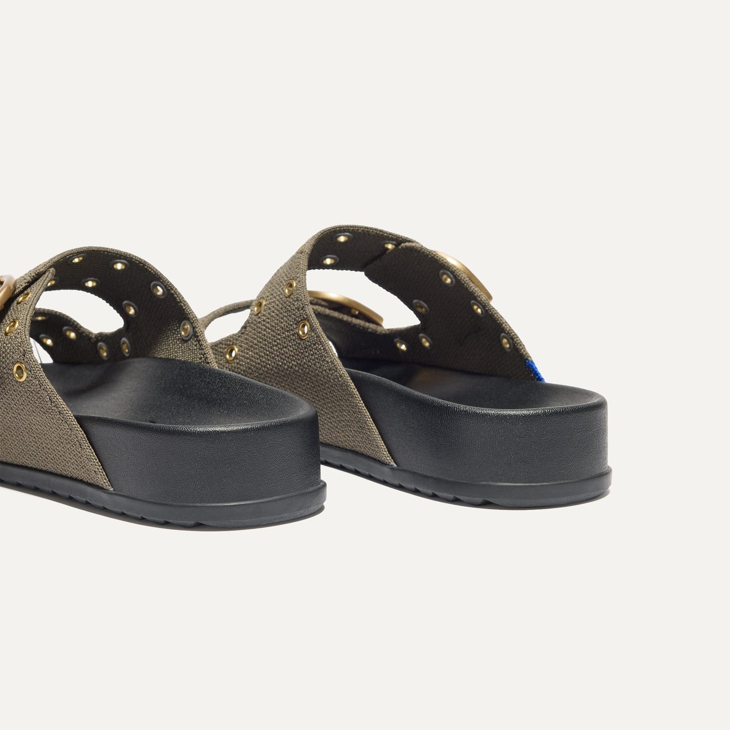 Rothys The Buckle Slide in Eyelet Safari