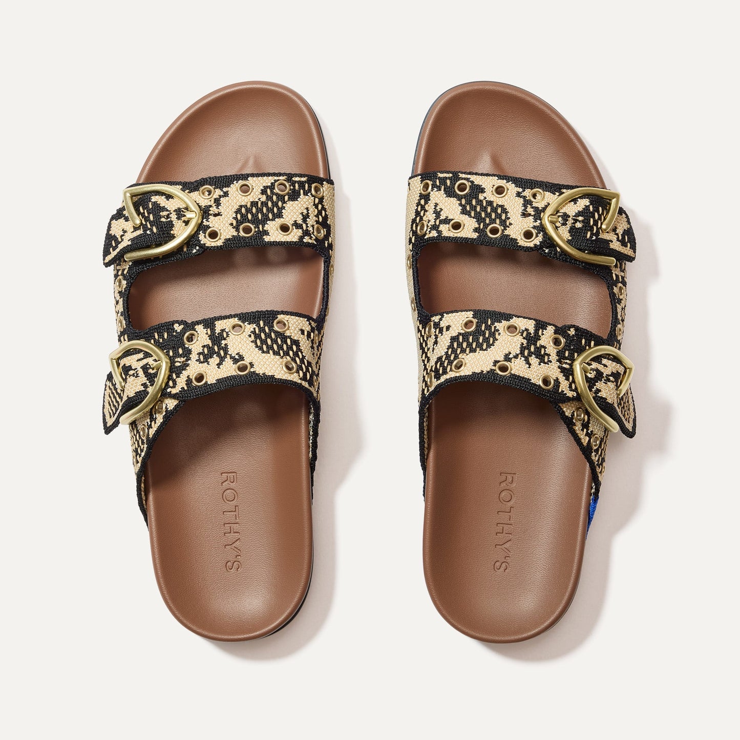 Rothys The Buckle Slide in Eyelet Bouquet