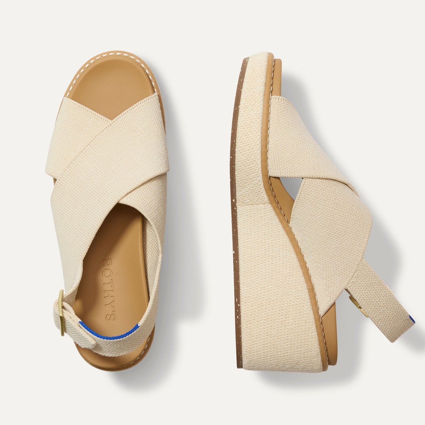 Rothys The Wedge in White Sand