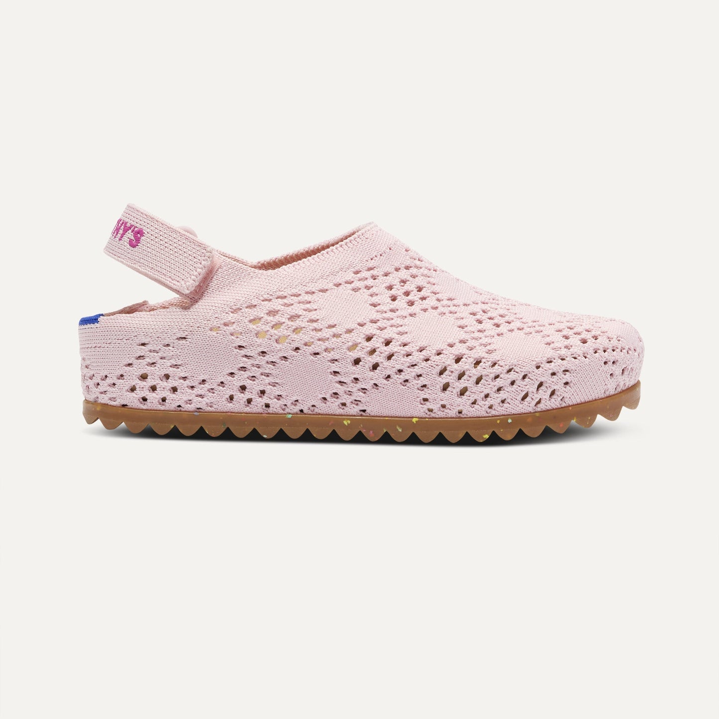 Rothys The Kids Clog in Pink Crochet