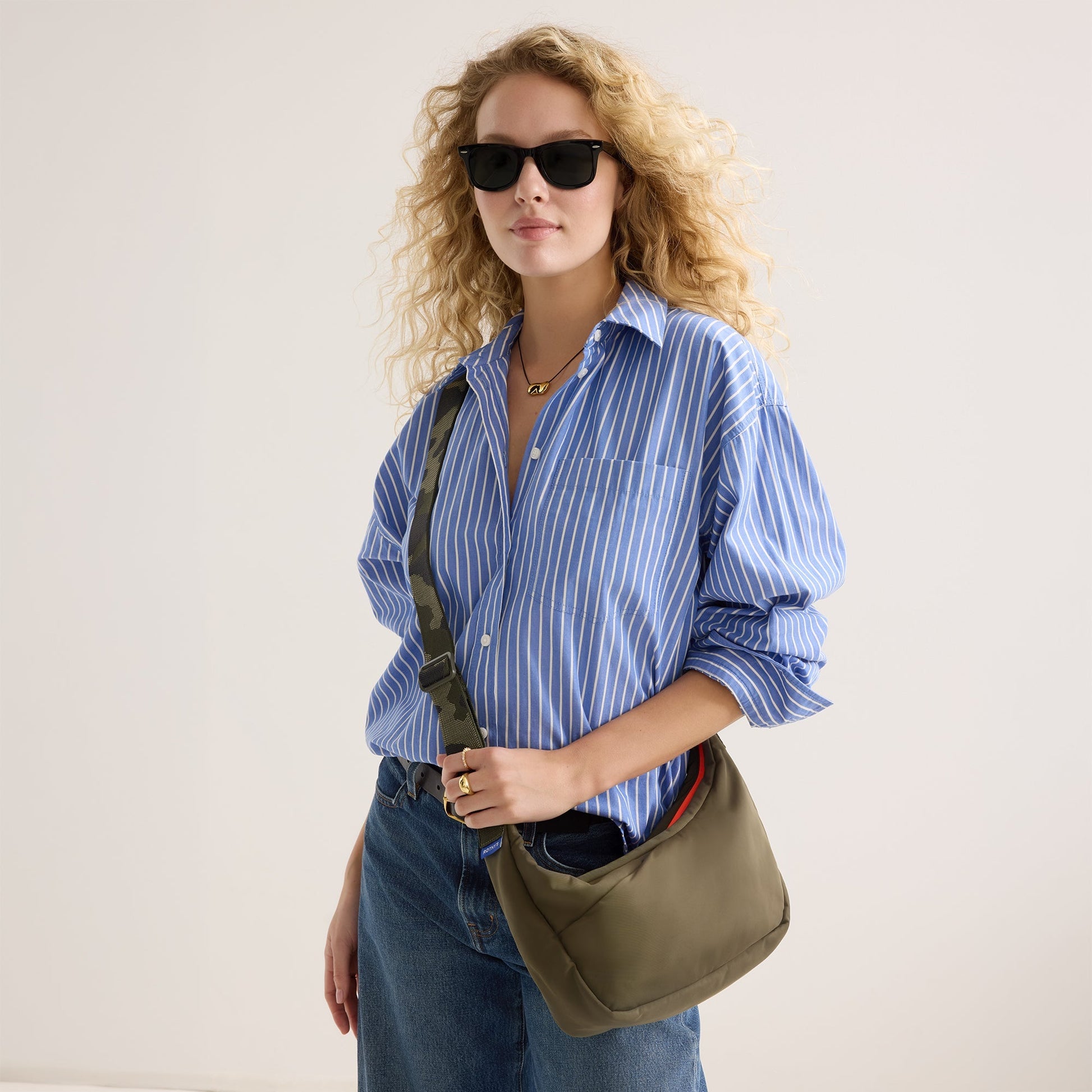 Rothys Lightweight Travel Sling Bag in Forest