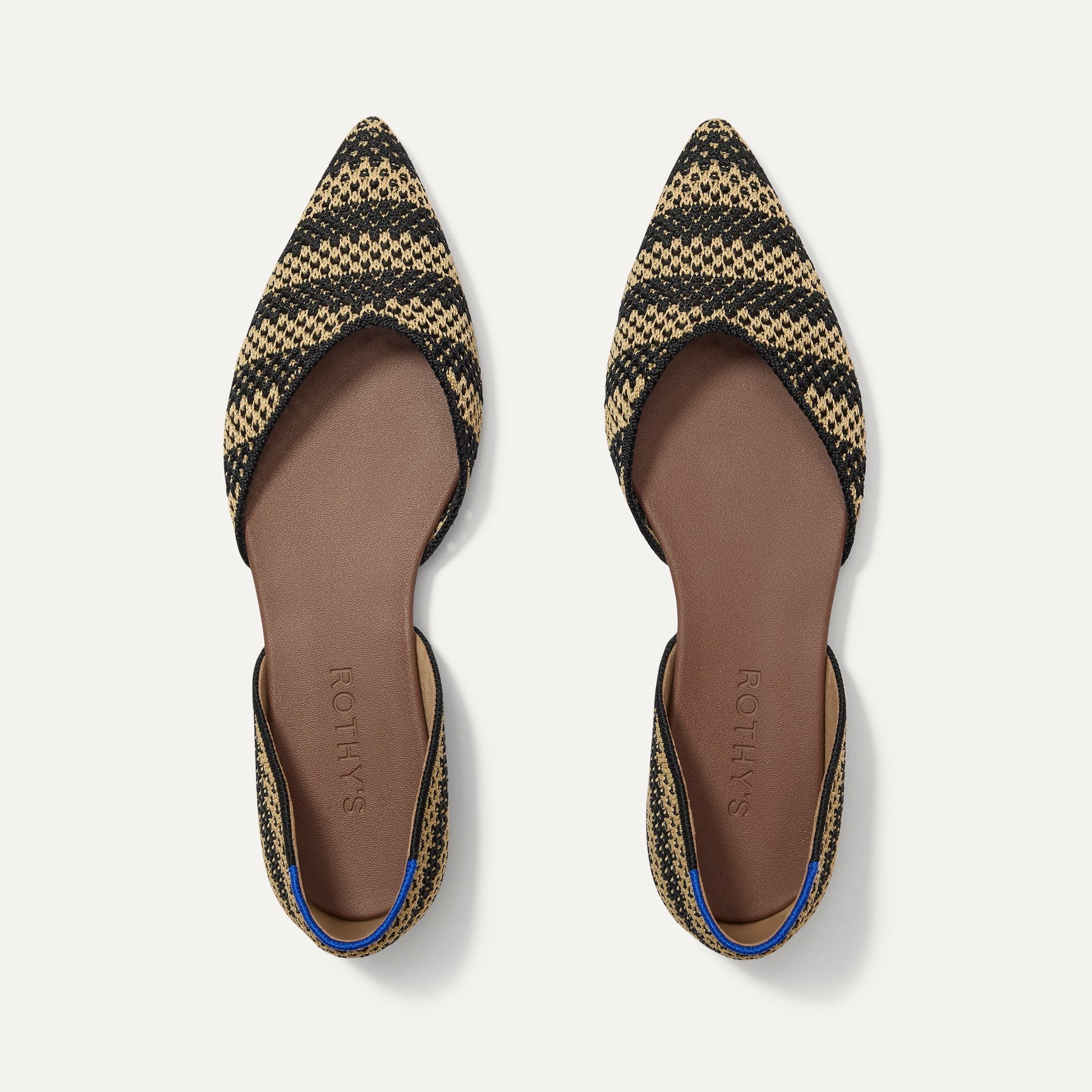 Rothys The D'Orsay Point in Shortbread Stripe