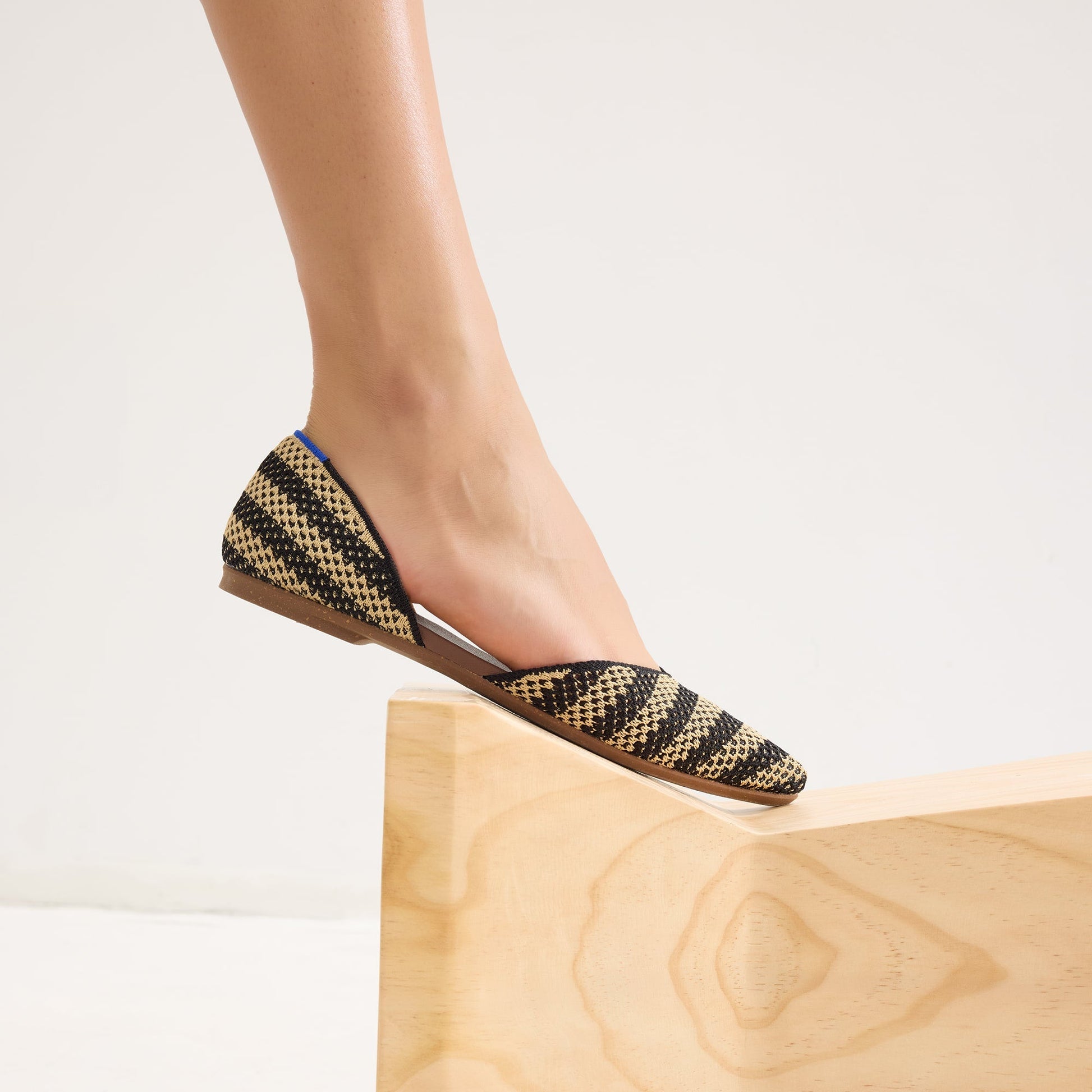 Rothys The D'Orsay Point in Shortbread Stripe