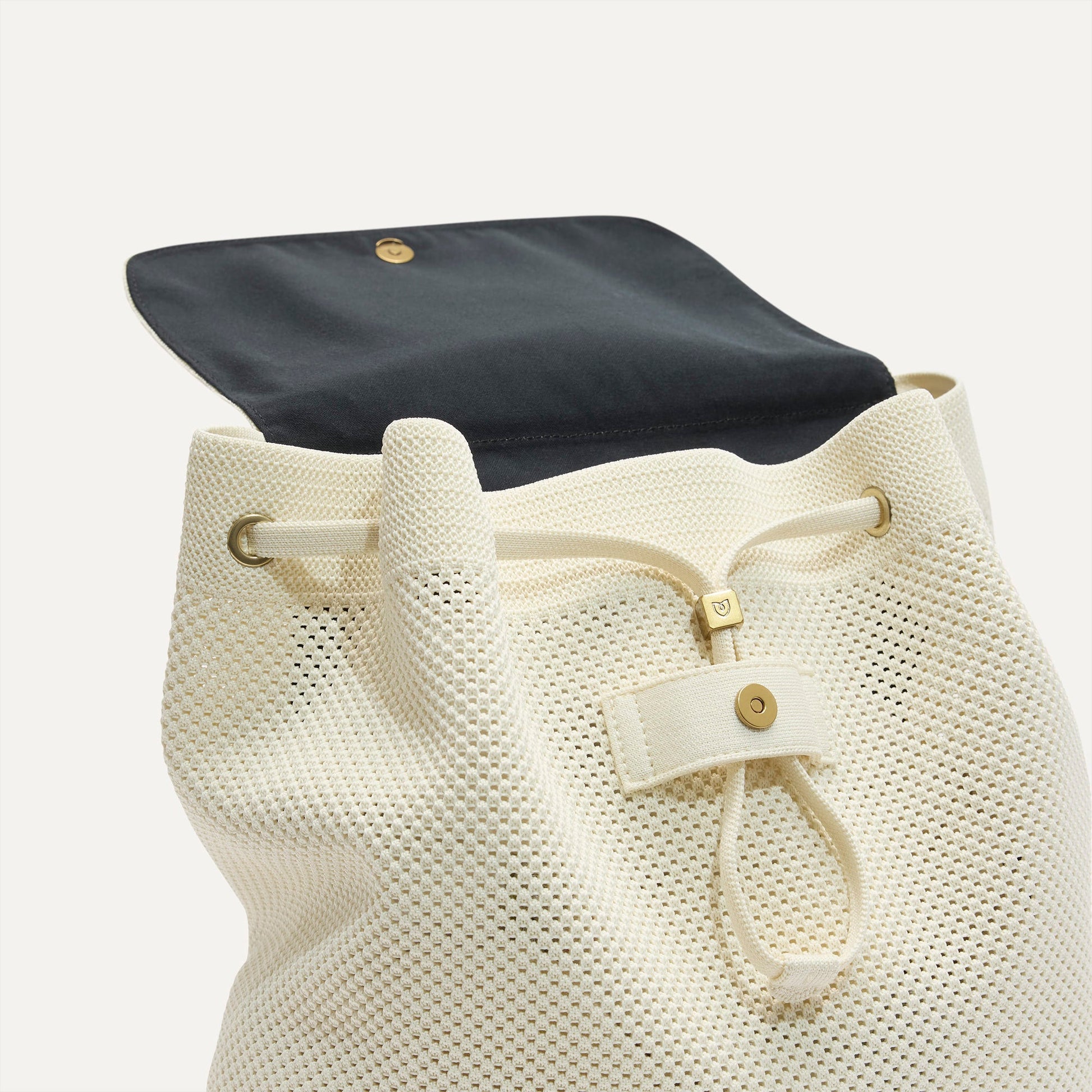 Rothys The Cinch Backpack in Coconut Crochet