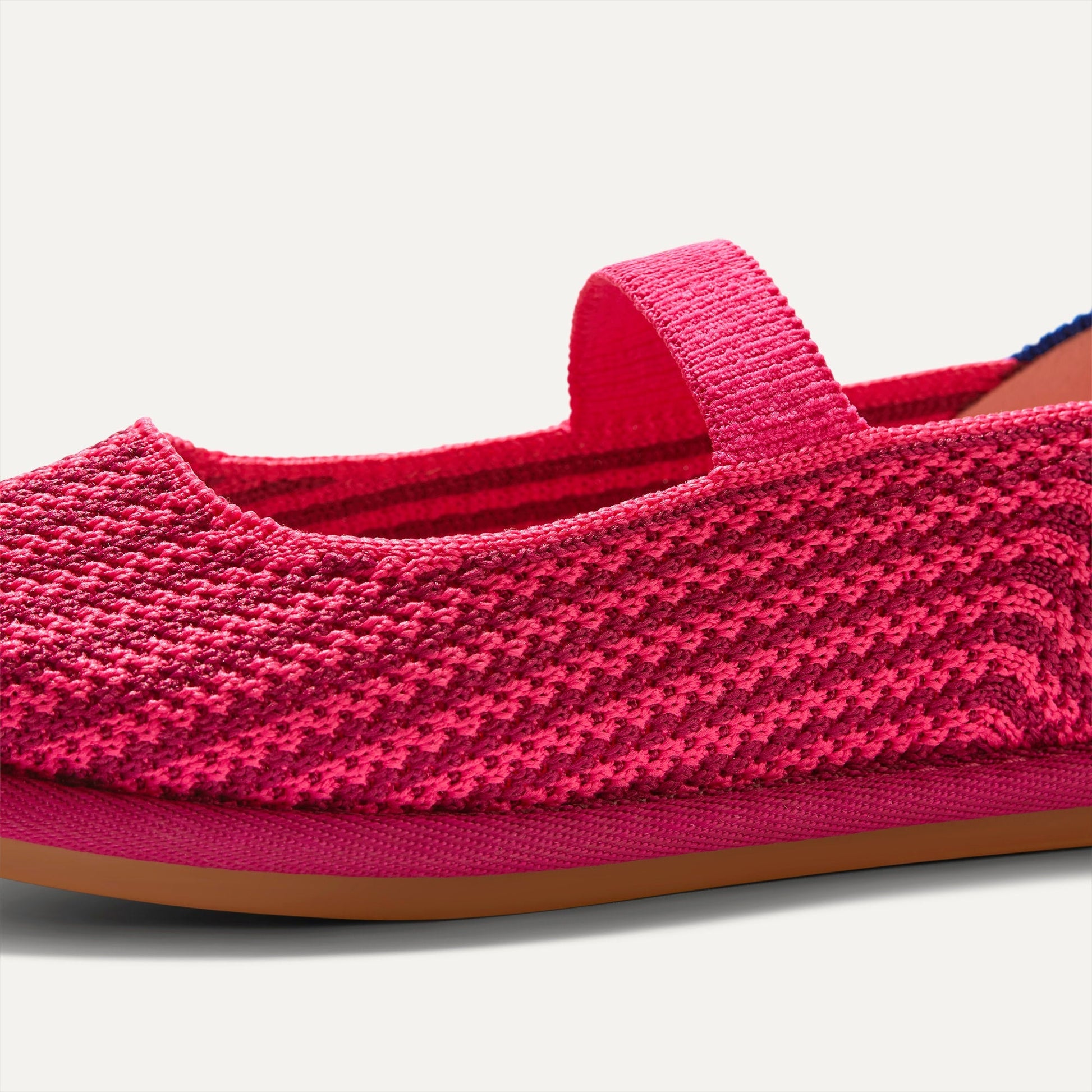 Rothys Girls' Mini Mary Jane in Raspberry Stripe