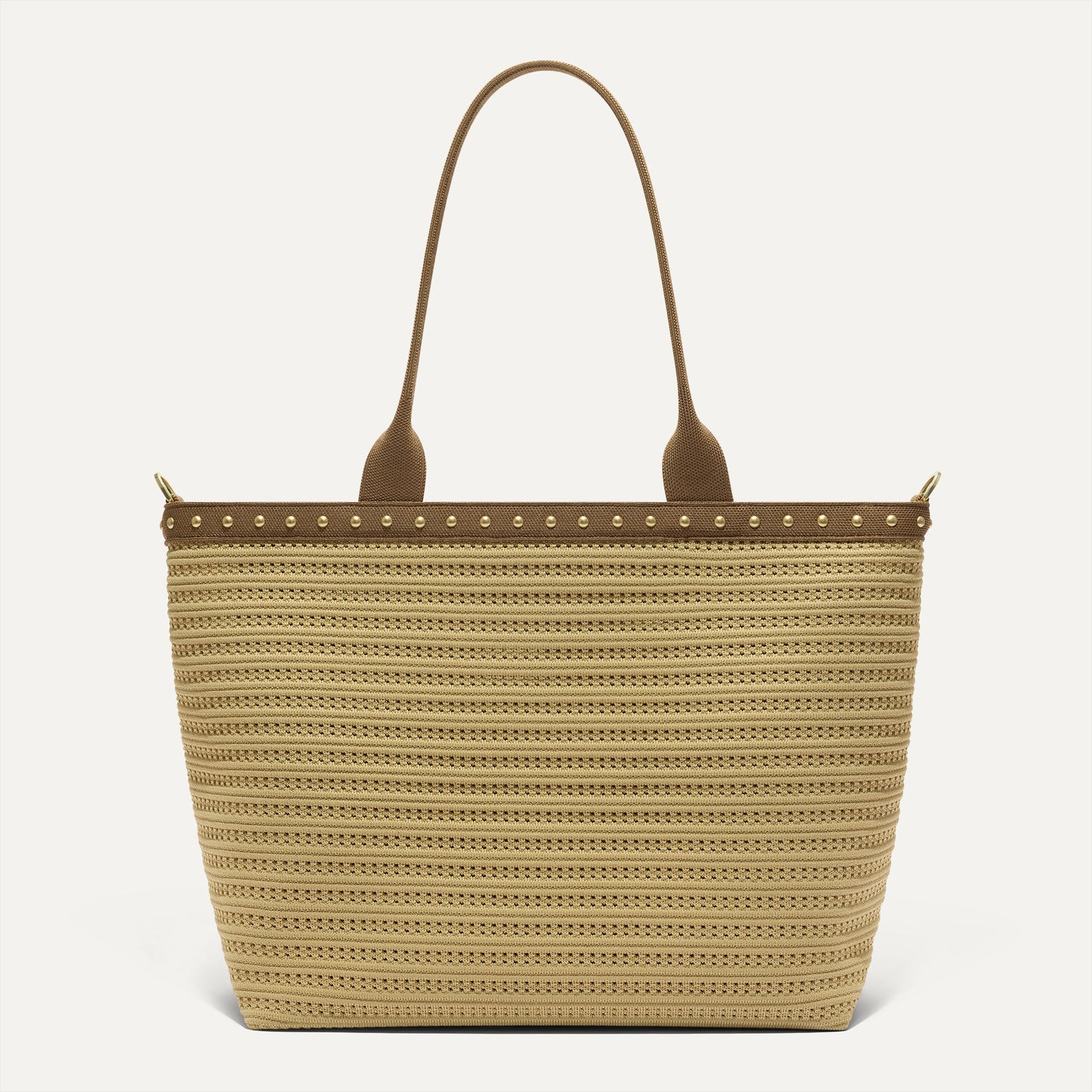 Rothys The Lightweight Zipper Tote in Brown Butter Crochet
