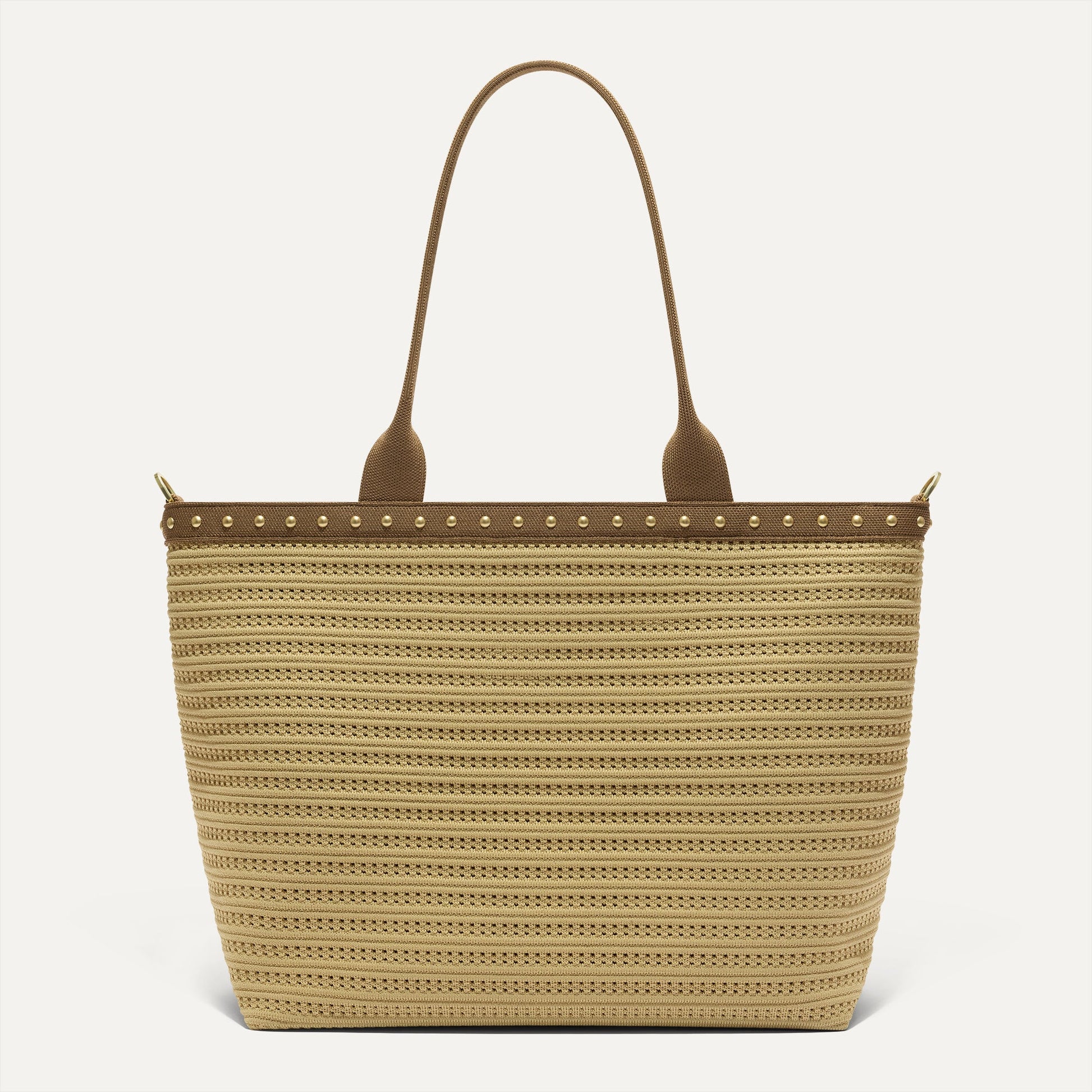 Rothys The Lightweight Zipper Tote in Brown Butter Crochet
