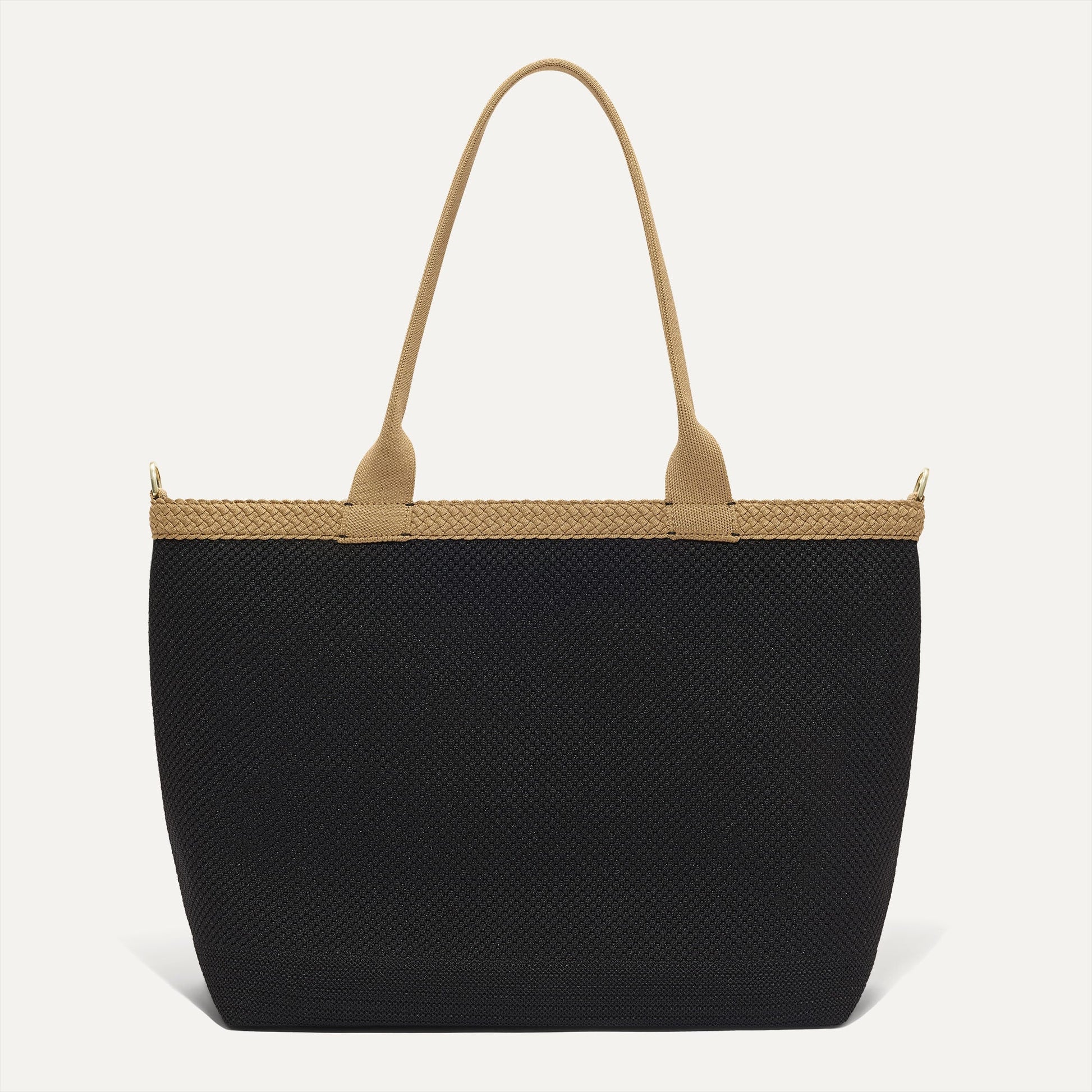 Rothys The Lightweight Zipper Tote in Black Espresso Open-Knit