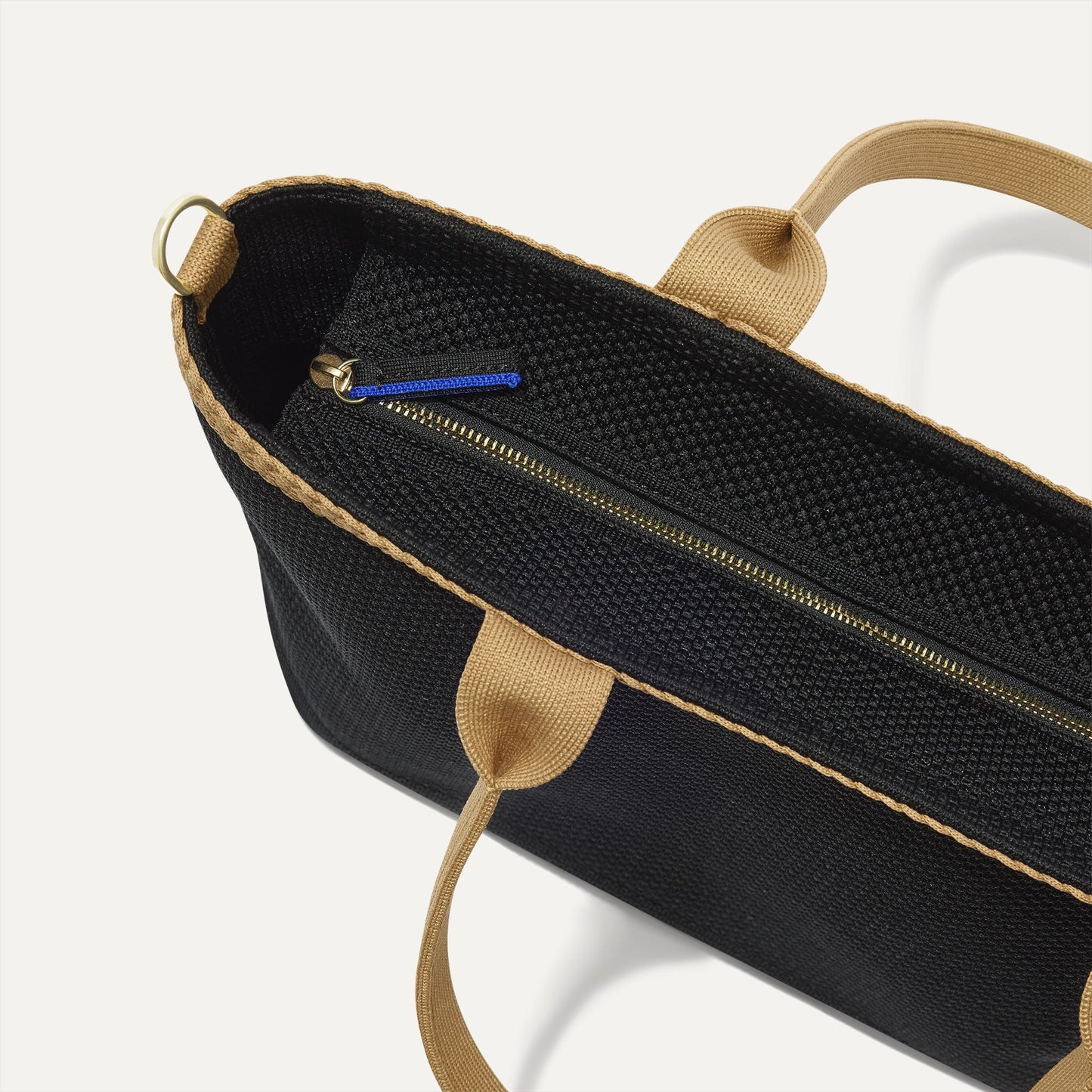 Rothys The Lightweight Zipper Tote in Black Espresso Open-Knit