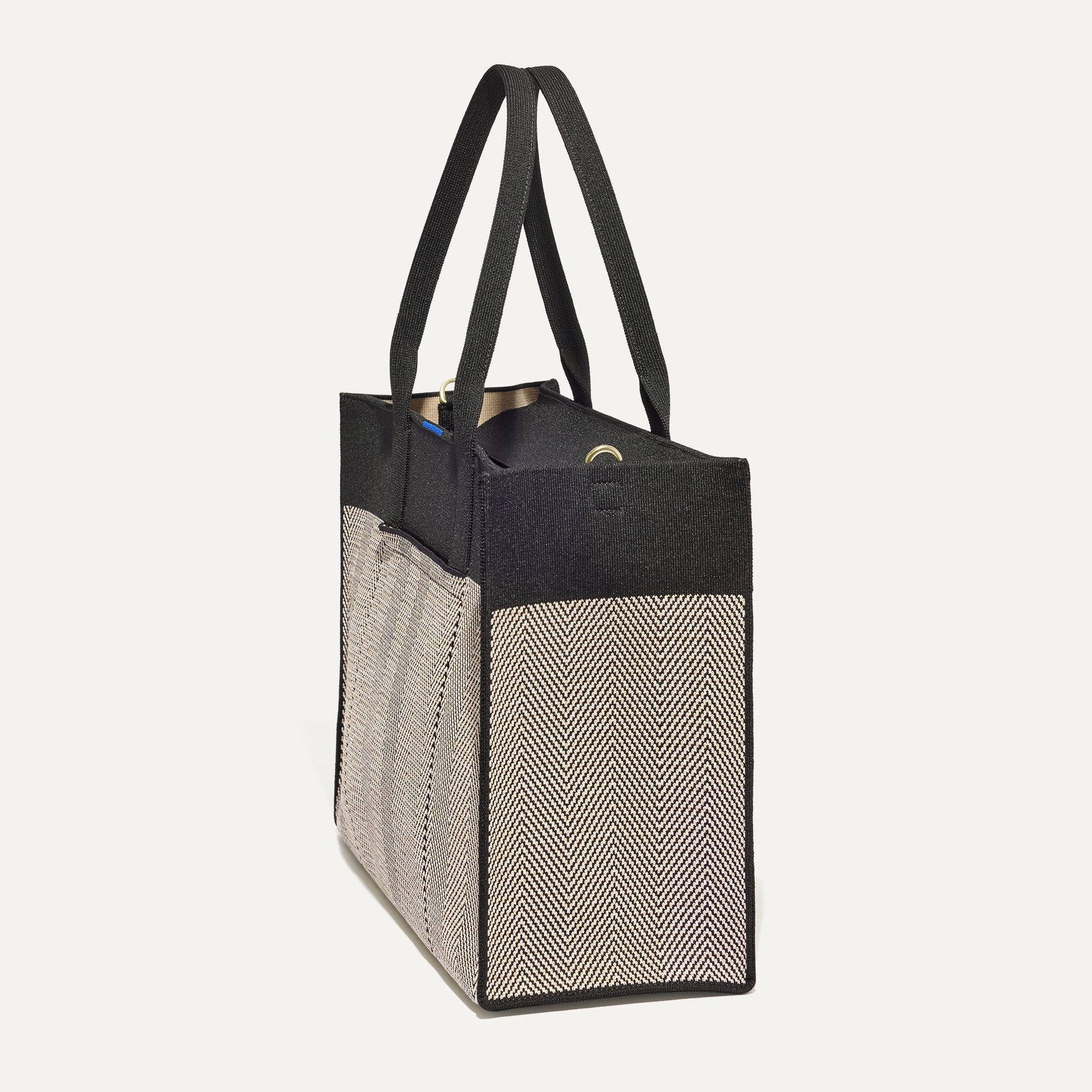 Rothys The Classic Tote in Black Herringbone