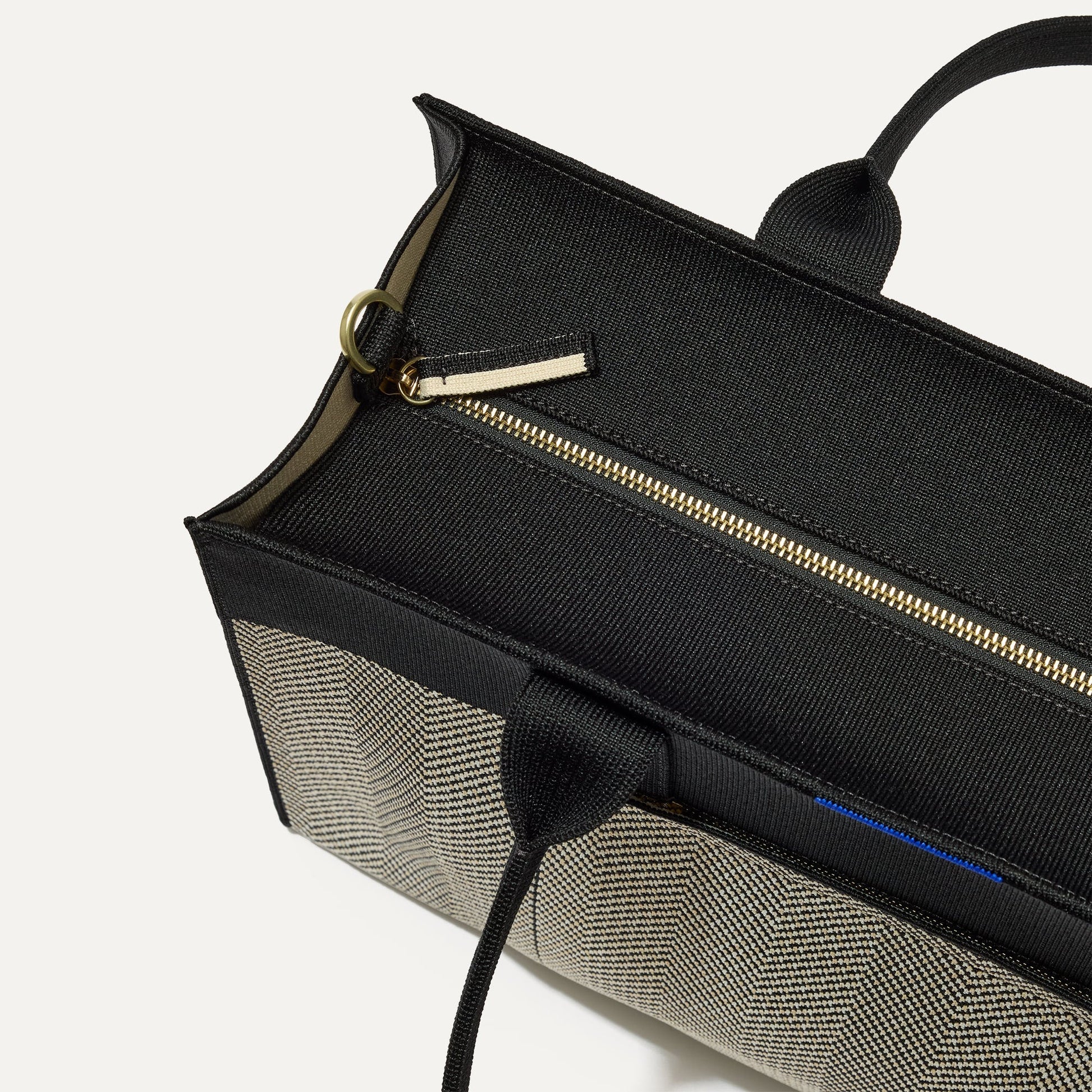 Rothys The Classic Tote in Black Herringbone