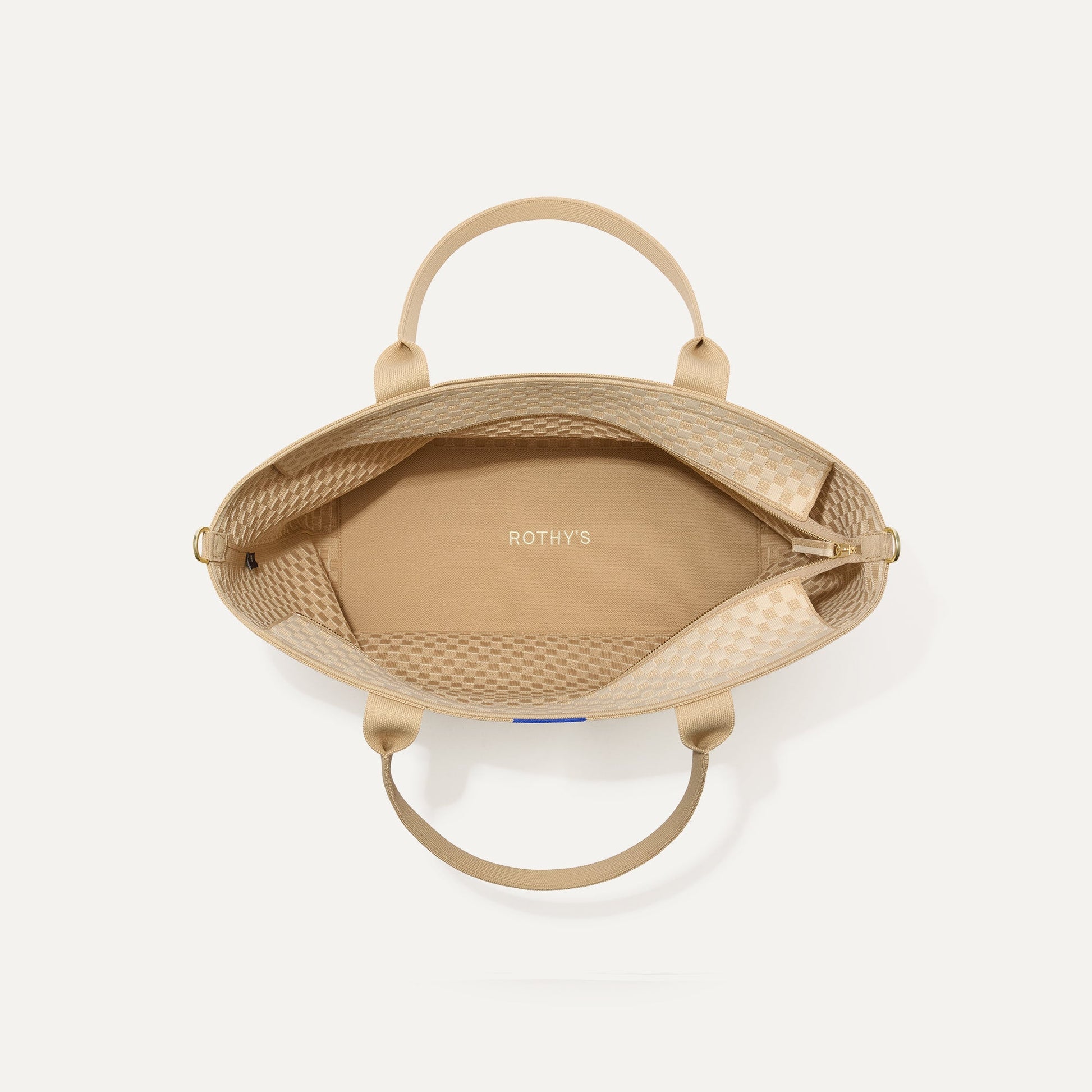 Rothys The Zip Travel Tote in Parchment Basketweave