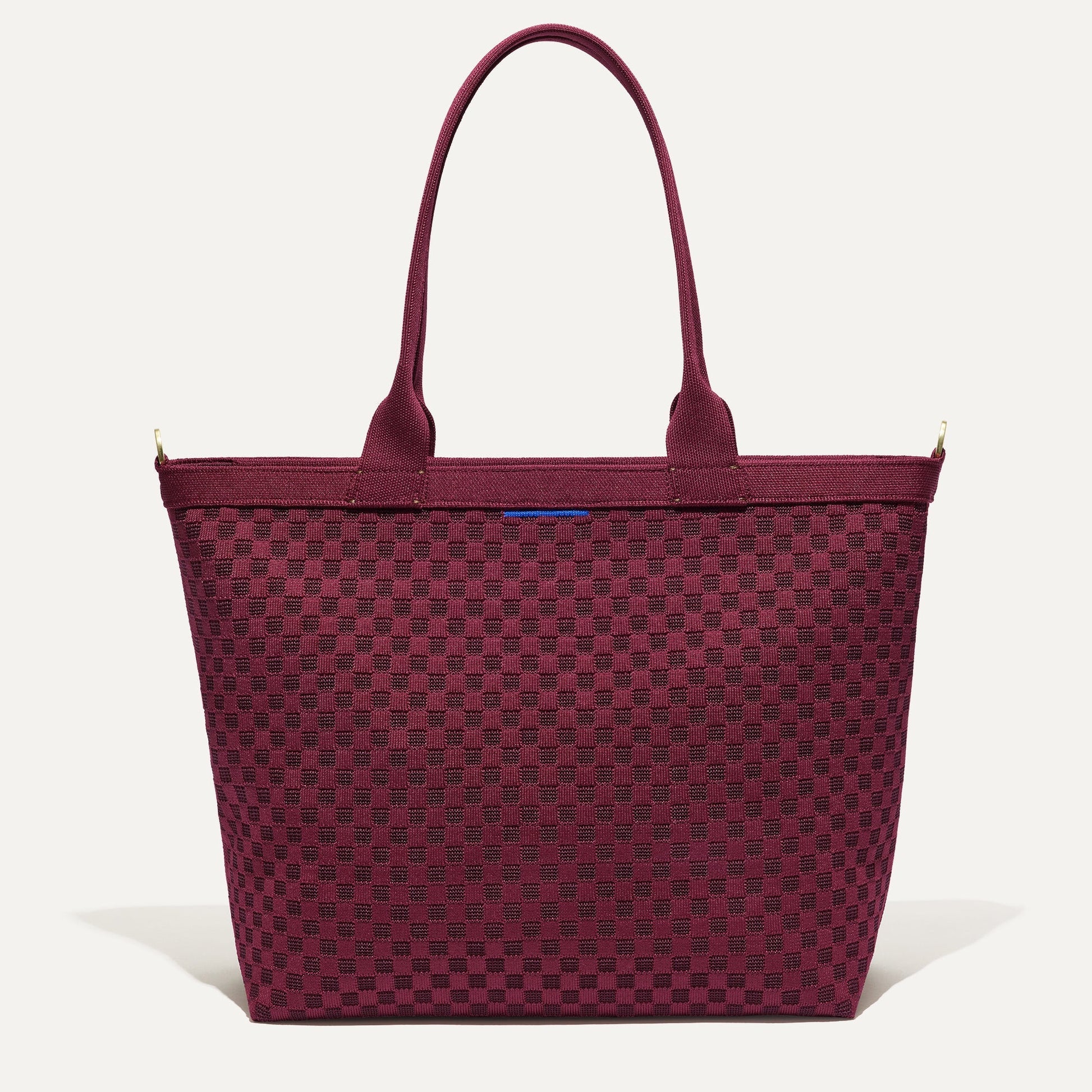 Rothys The Lightweight Zipper Tote in Cabernet Check