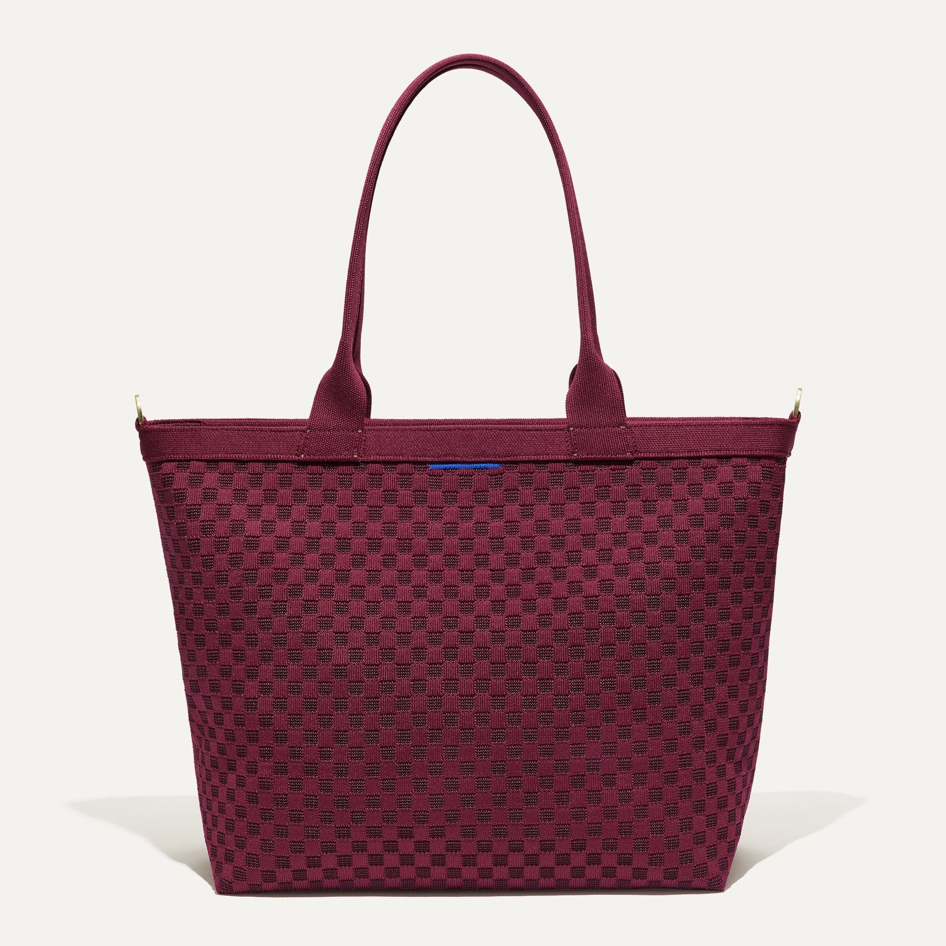 Rothys The Lightweight Zipper Tote in Cabernet Check