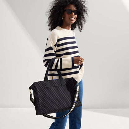 Rothys Crossbody Strap in Black and White Stripe