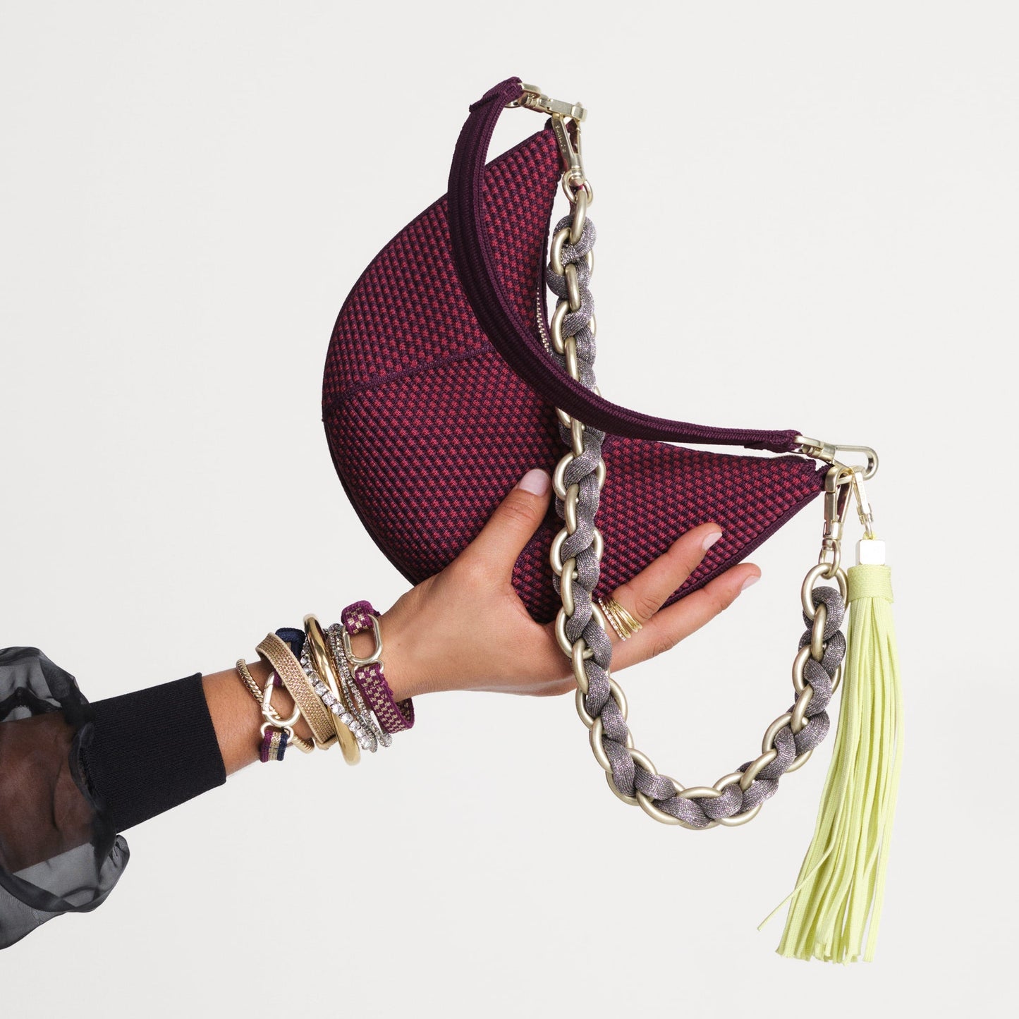 Rothys The Shoulder Strap in Golden Silver Chain