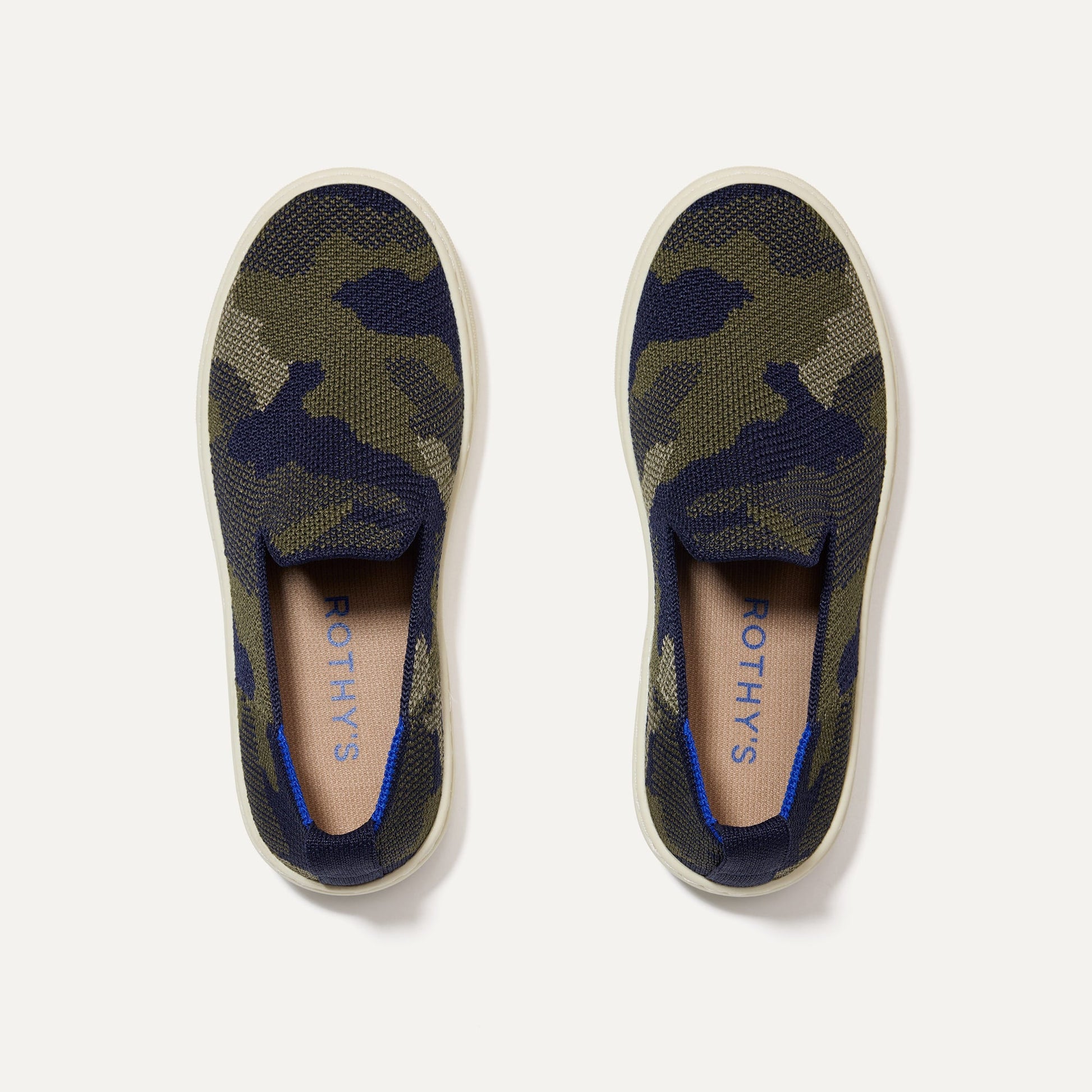 Rothys The Kids Sneaker in Spruce Camo