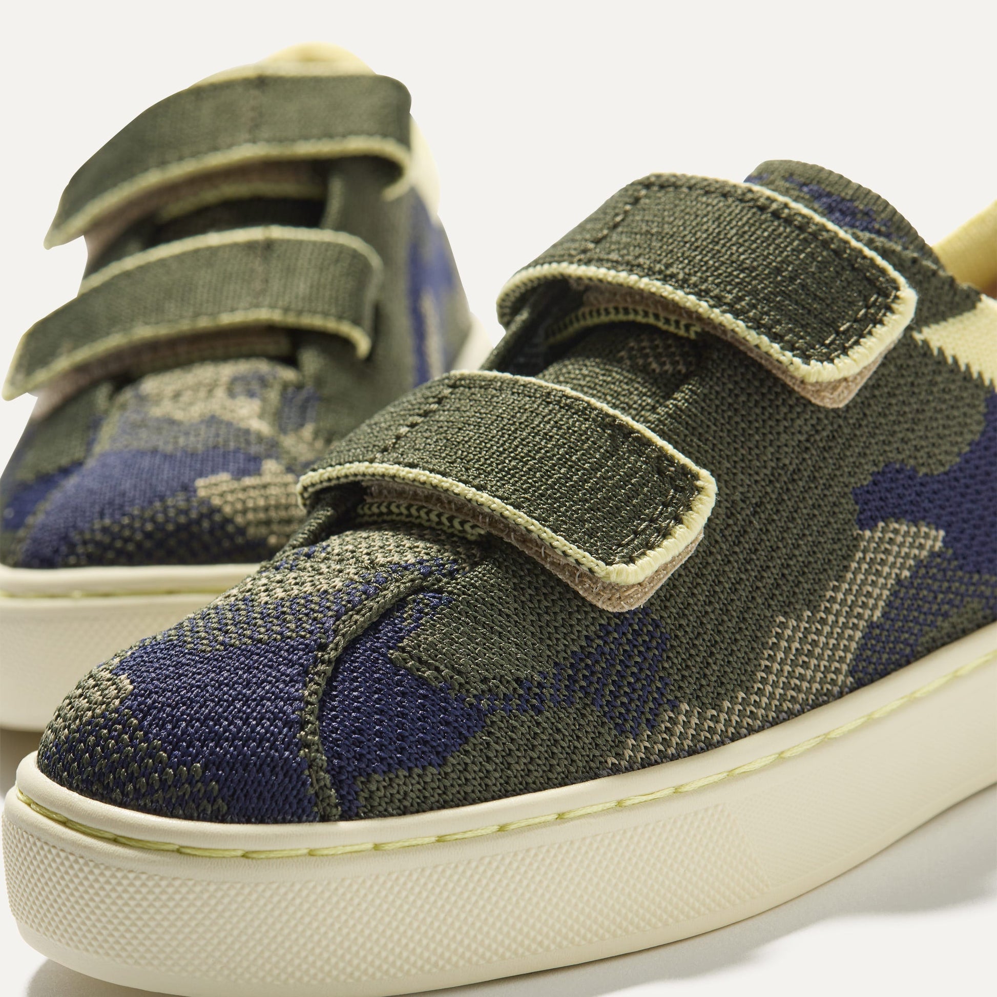 Rothys The Kids Strap Sneaker in Spruce Camo