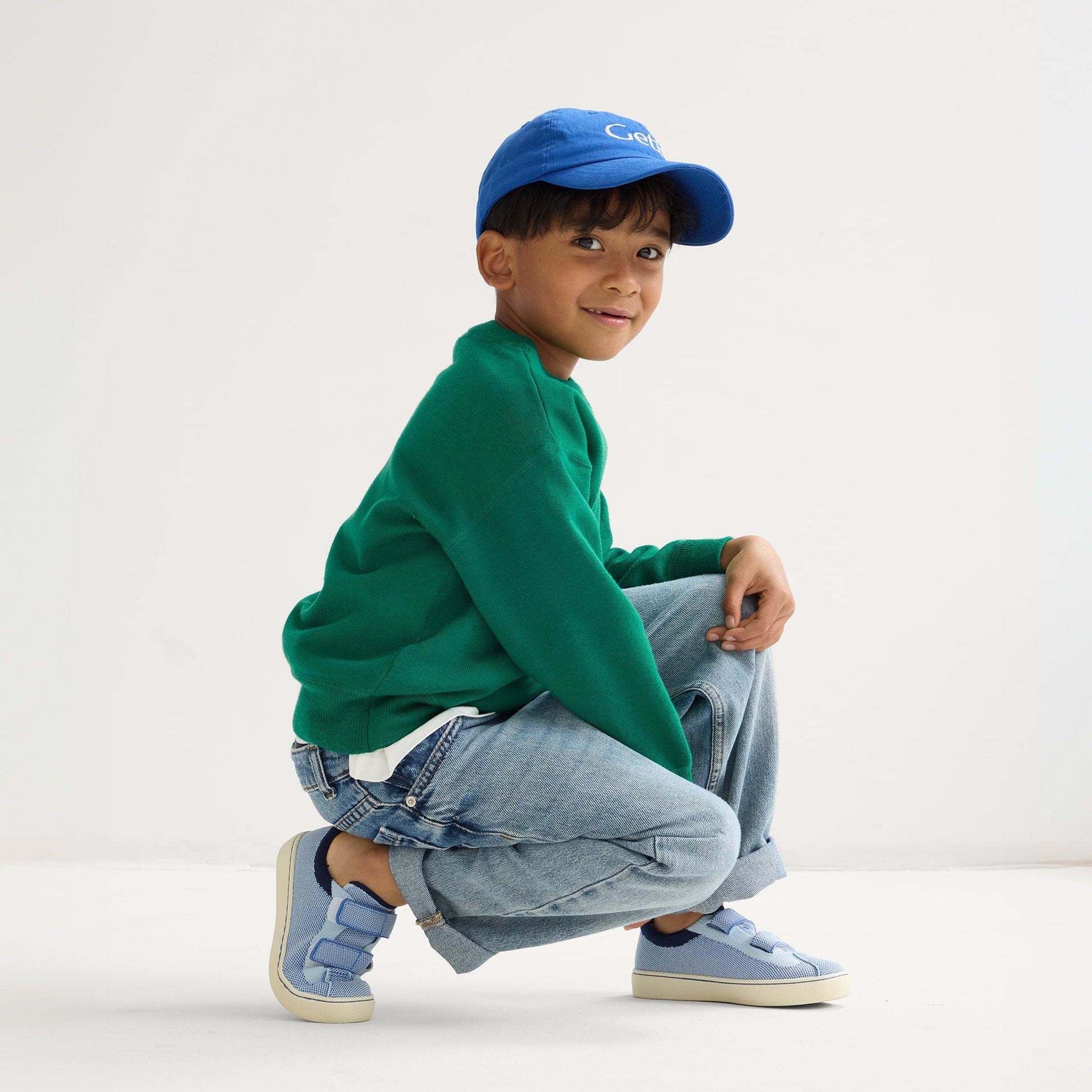 Rothys The Kids Strap Sneaker in Berry Blue