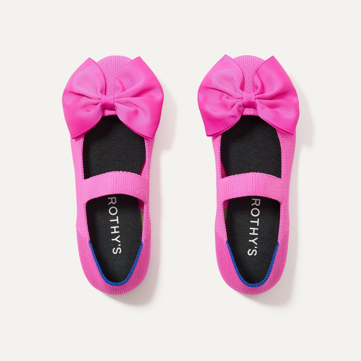 Rothys The Kids Big Bow Mary Jane in Dragon Fruit