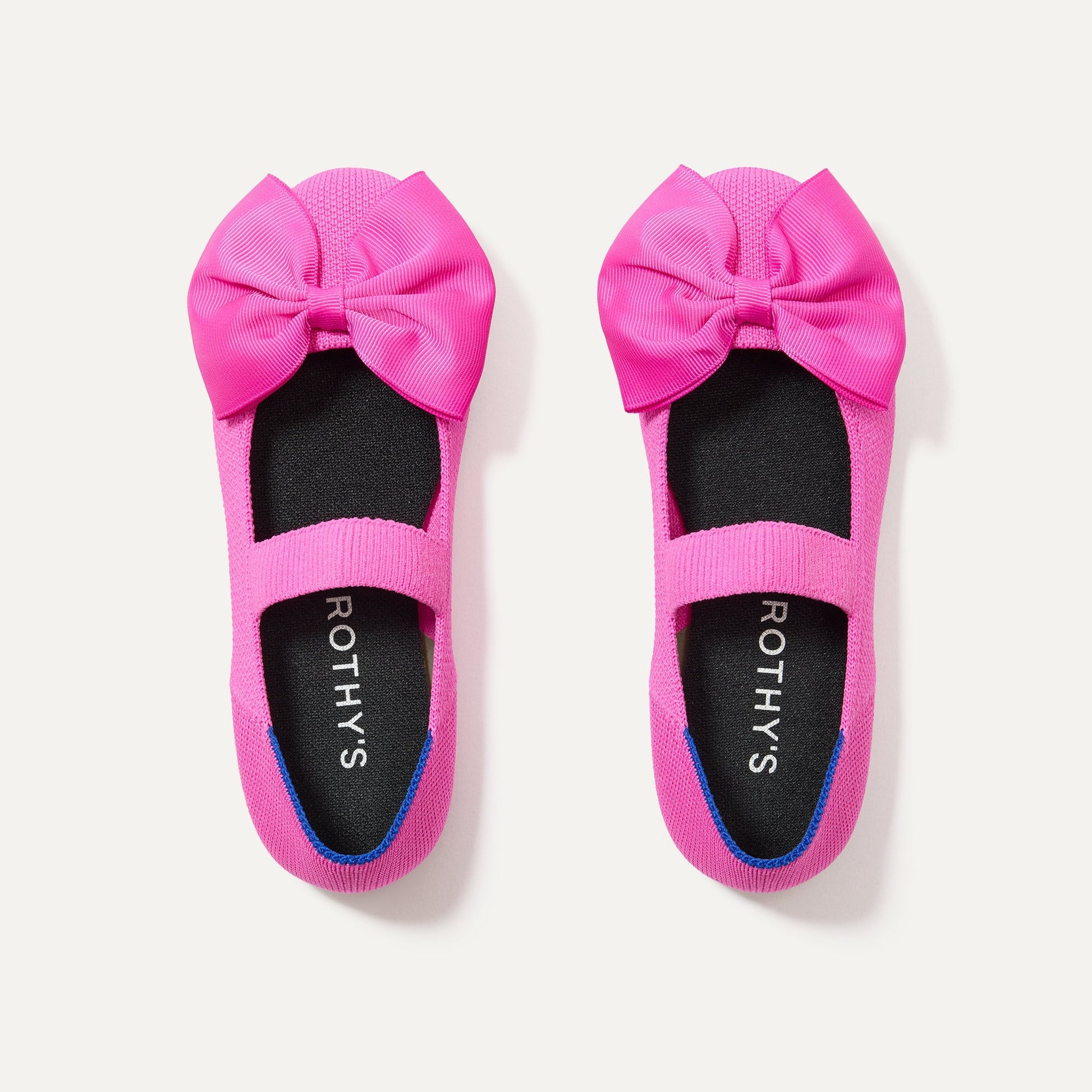 Rothys The Kids Big Bow Mary Jane in Dragon Fruit