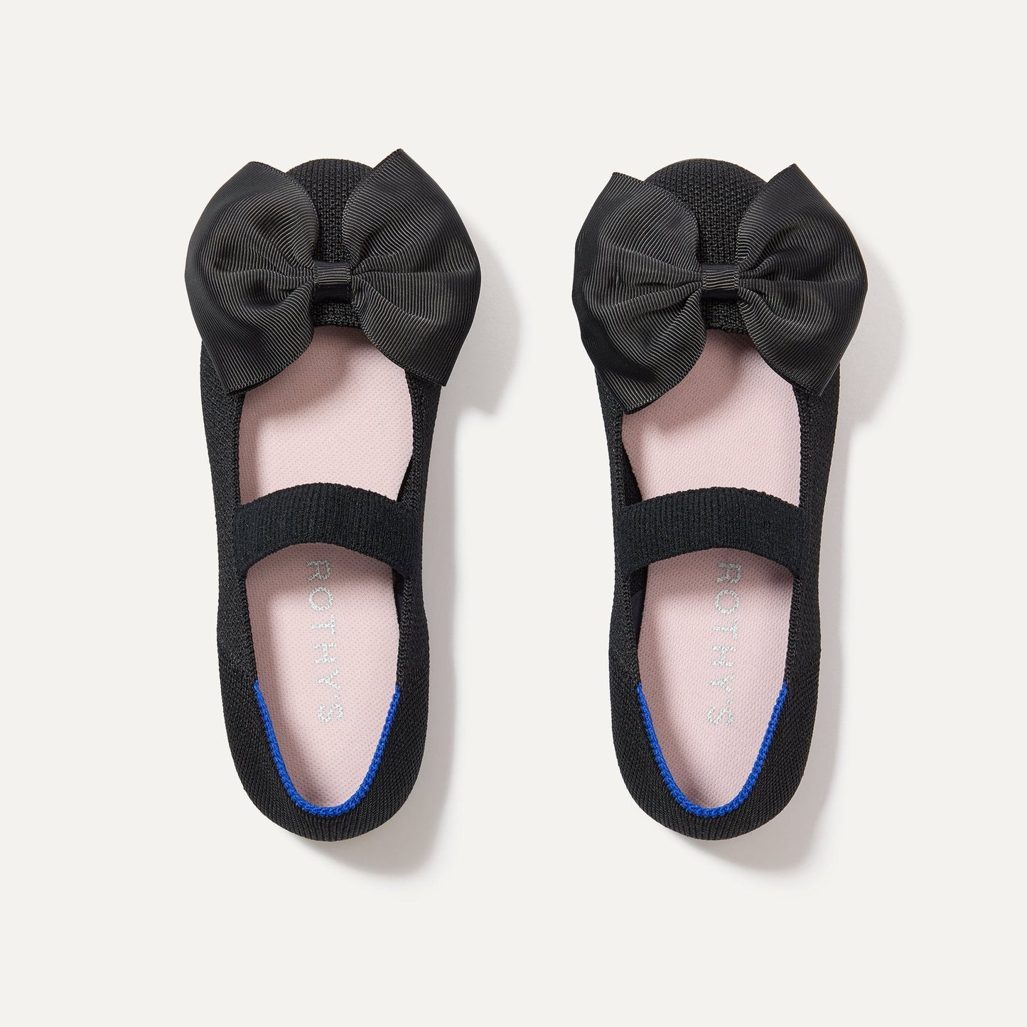 Rothys The Kids Big Bow Mary Jane in Black