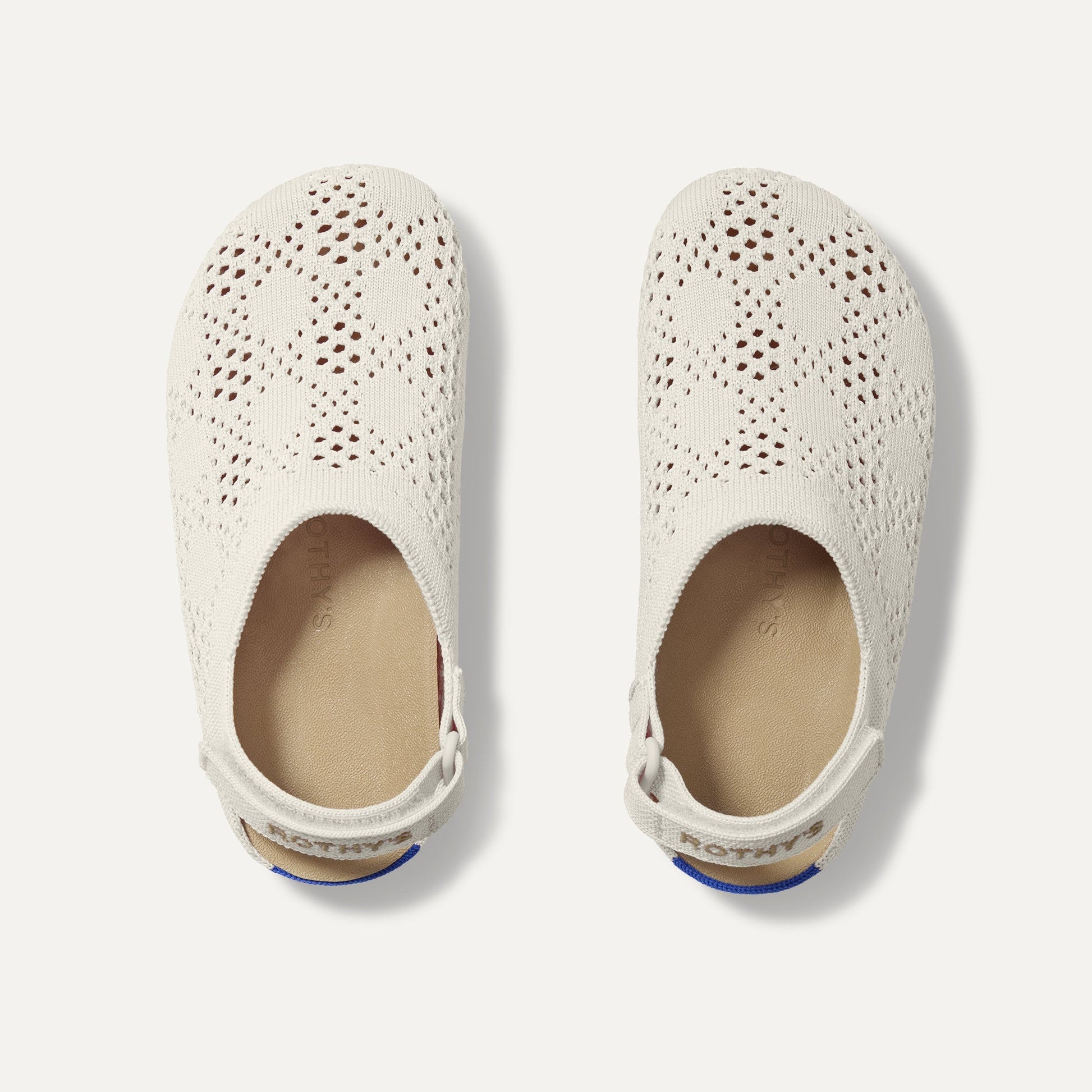 Rothys The Kids Clog in White Crochet