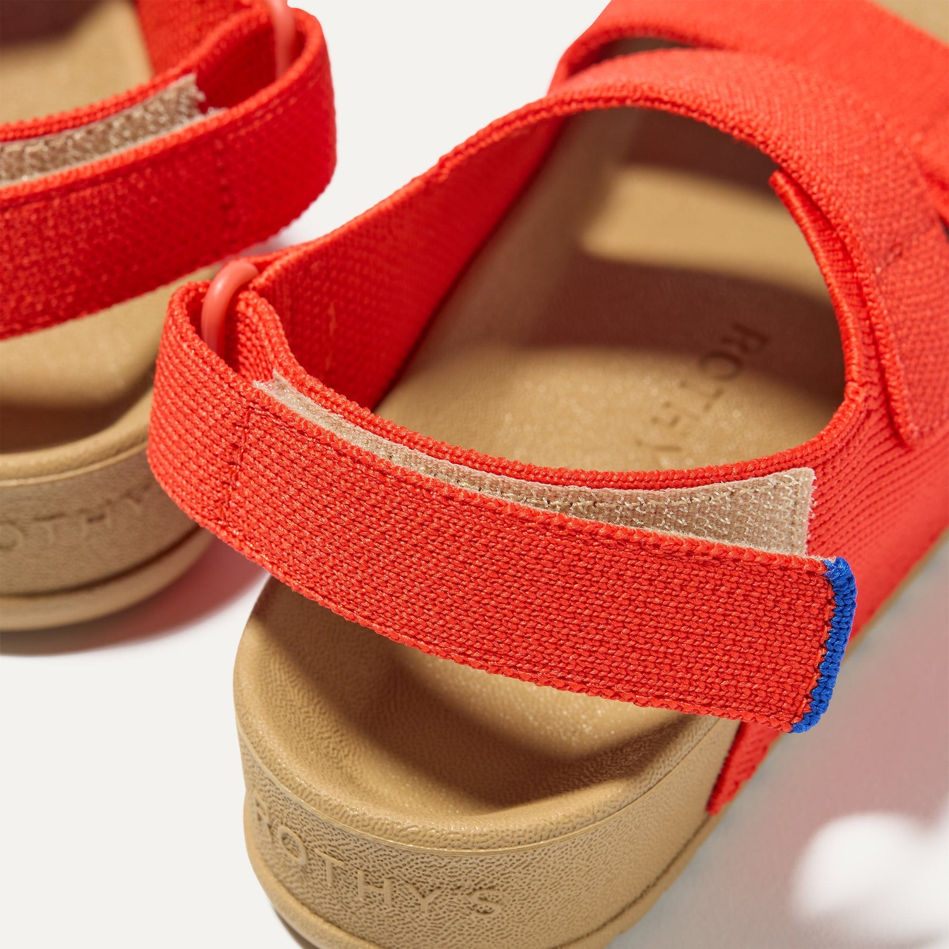Rothys The Kids Double Strap Sandal in Firetruck Red